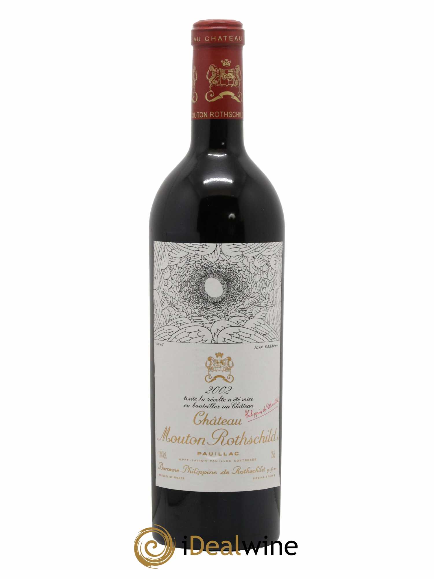 Château Mouton Rothschild 1er Grand Cru Classé 2002 - Lot de 1 bouteille - 0