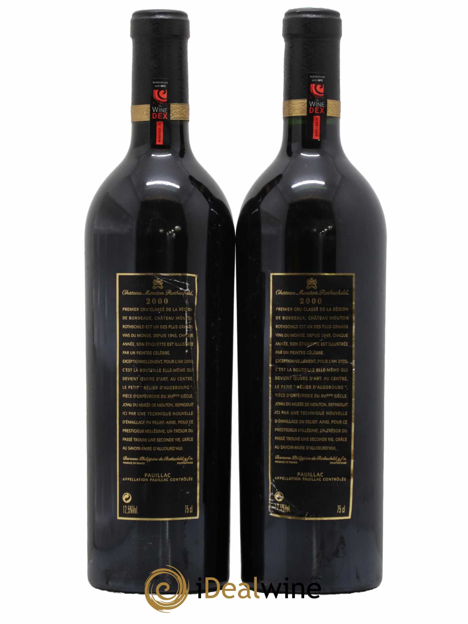 Château Mouton Rothschild 1er Grand Cru Classé 2000 - Lot de 2 bouteilles - 1