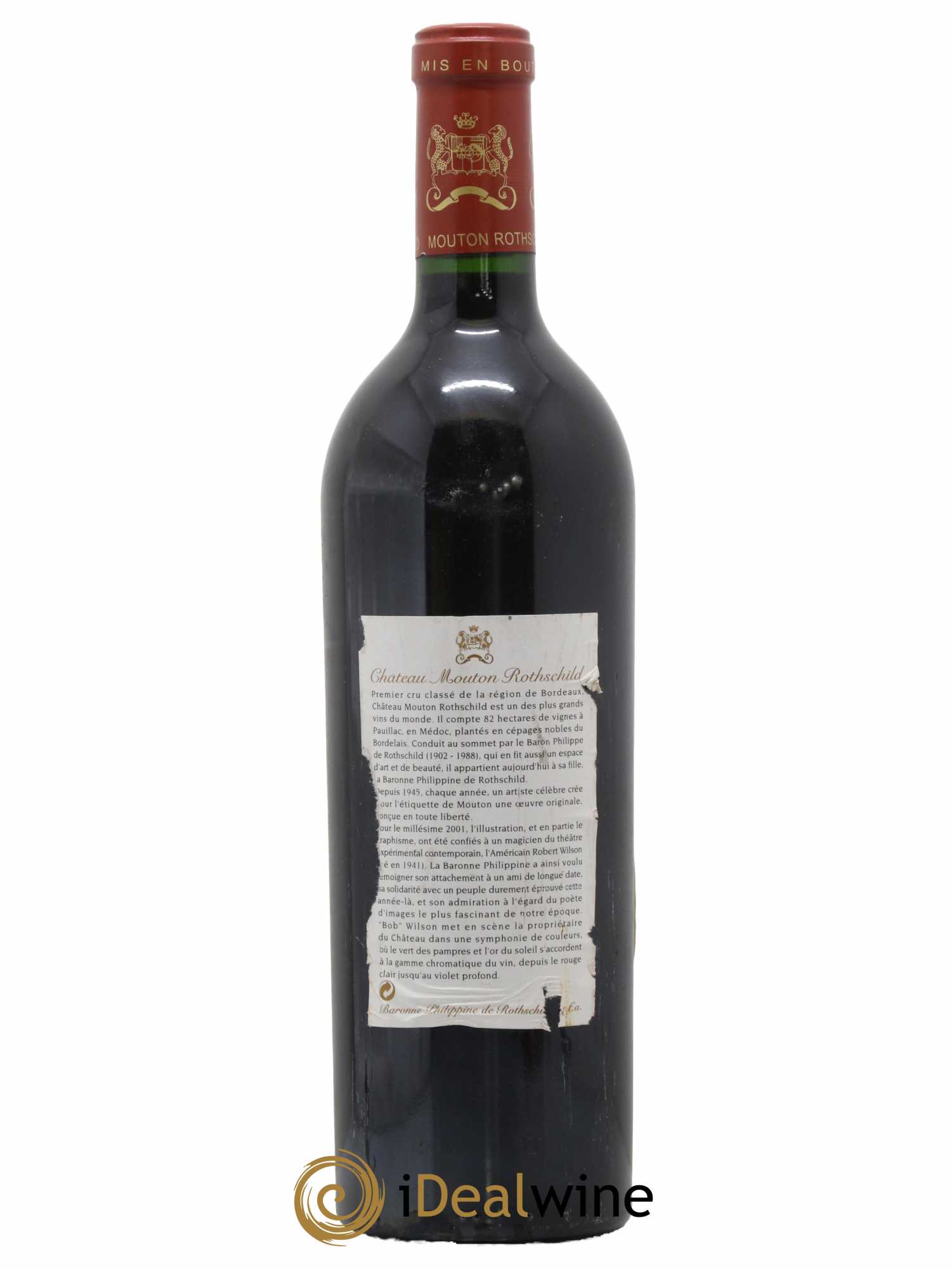 Château Mouton Rothschild 1er Grand Cru Classé 2001 - Lot de 1 bouteille - 1