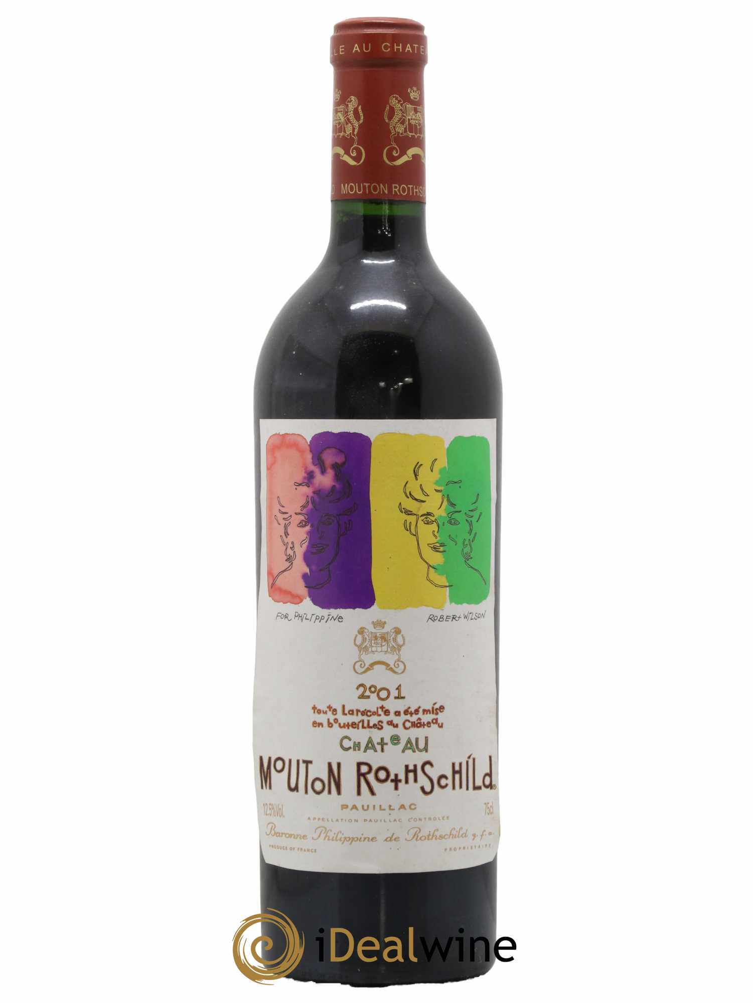Château Mouton Rothschild 1er Grand Cru Classé 2001 - Lot de 1 bouteille - 0