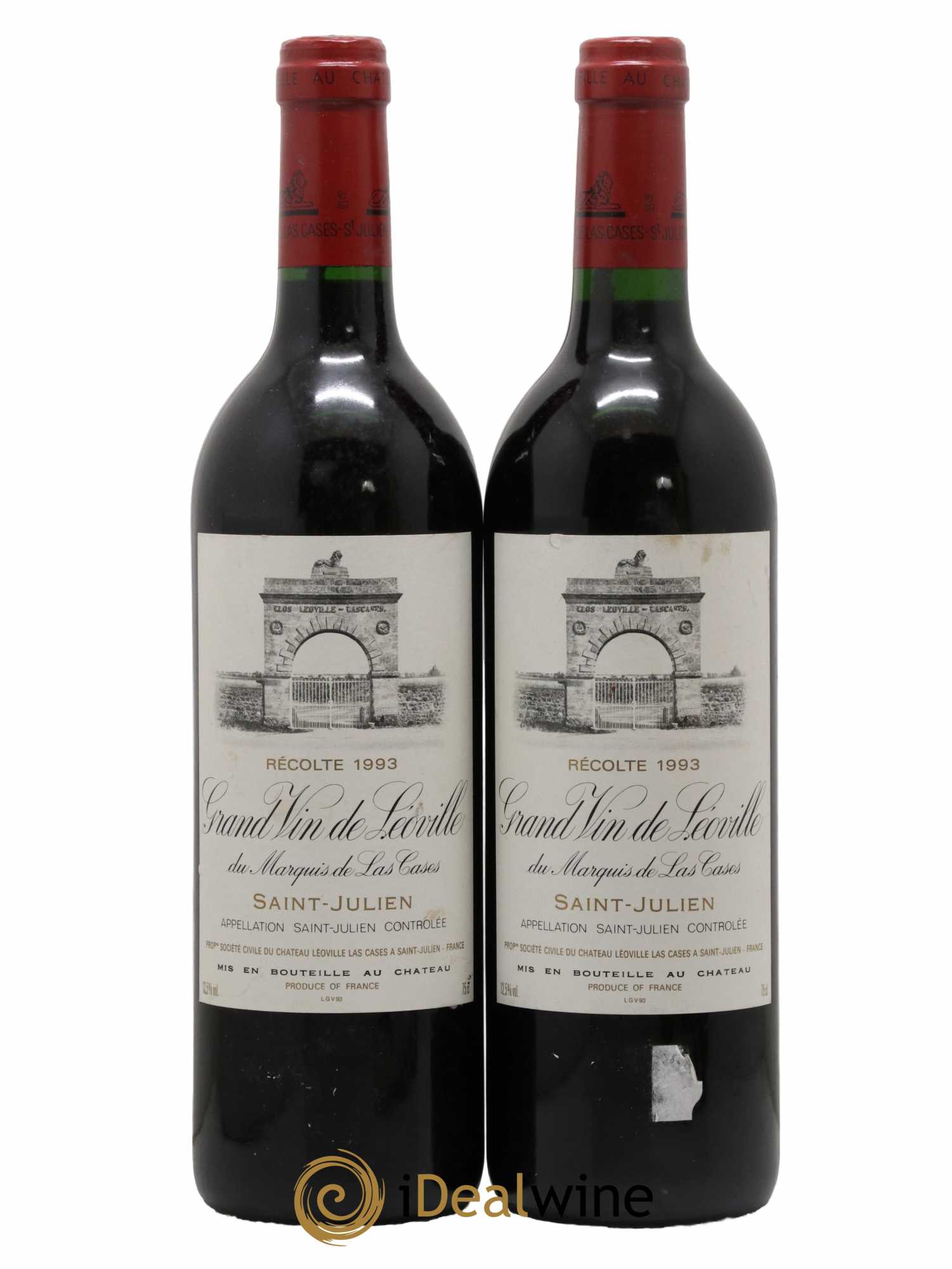 Château Léoville Las Cases 2ème Grand Cru Classé 1993 - Lot de 2 bouteilles - 0