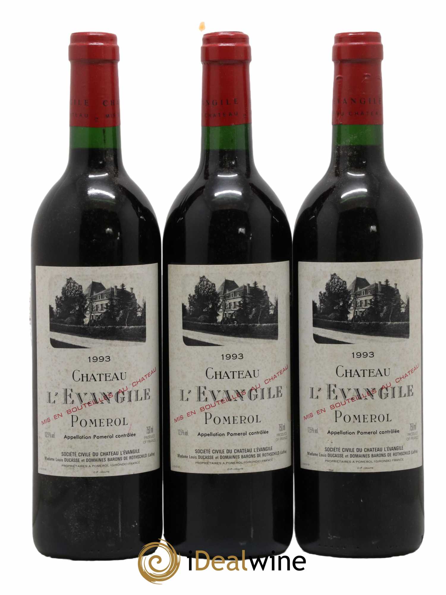 Château l' Évangile 1993 - Lotto di 3 bottiglie - 0