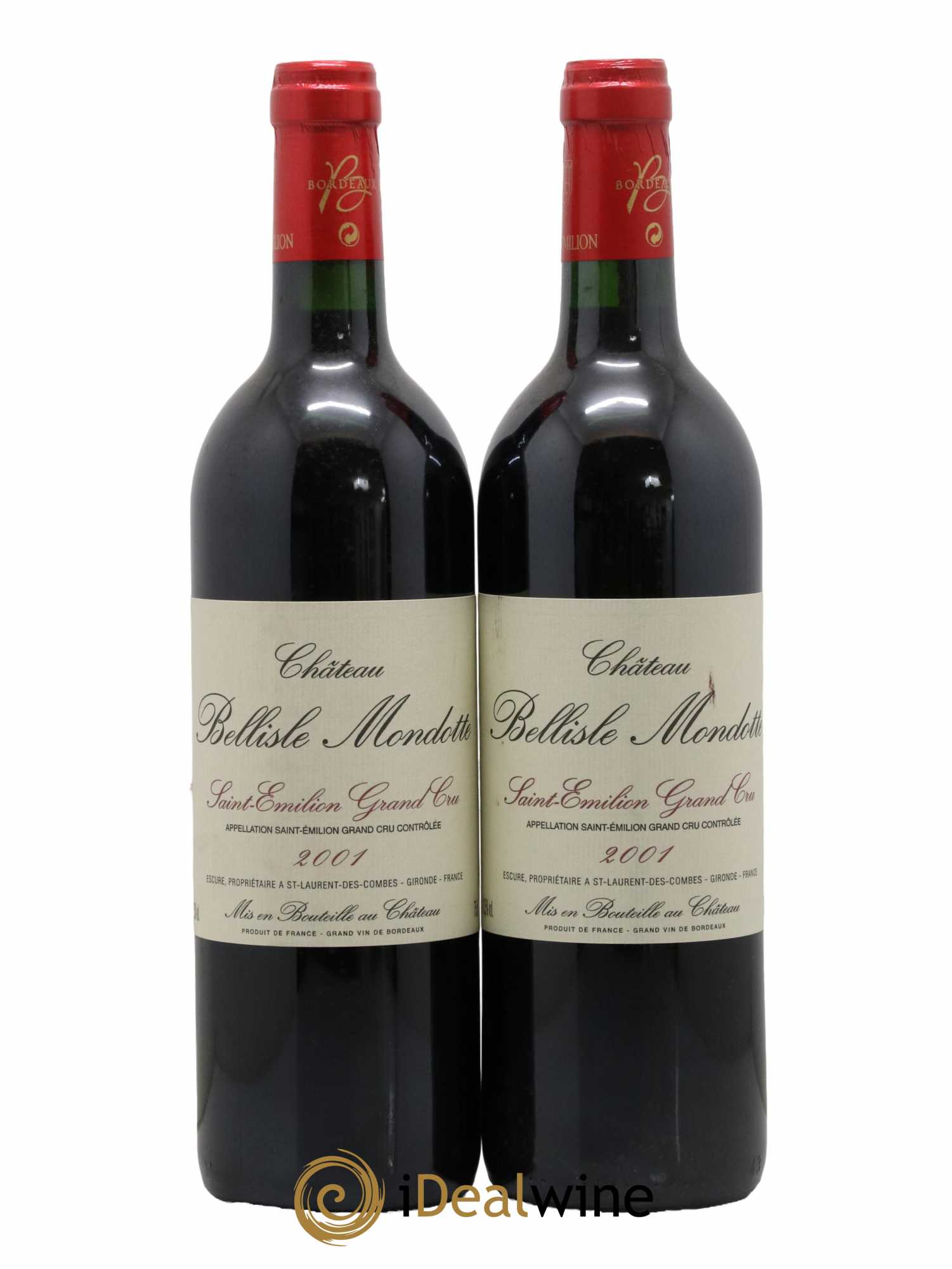 Château Bellisle Mondotte 2001 - Lot de 2 bouteilles - 0