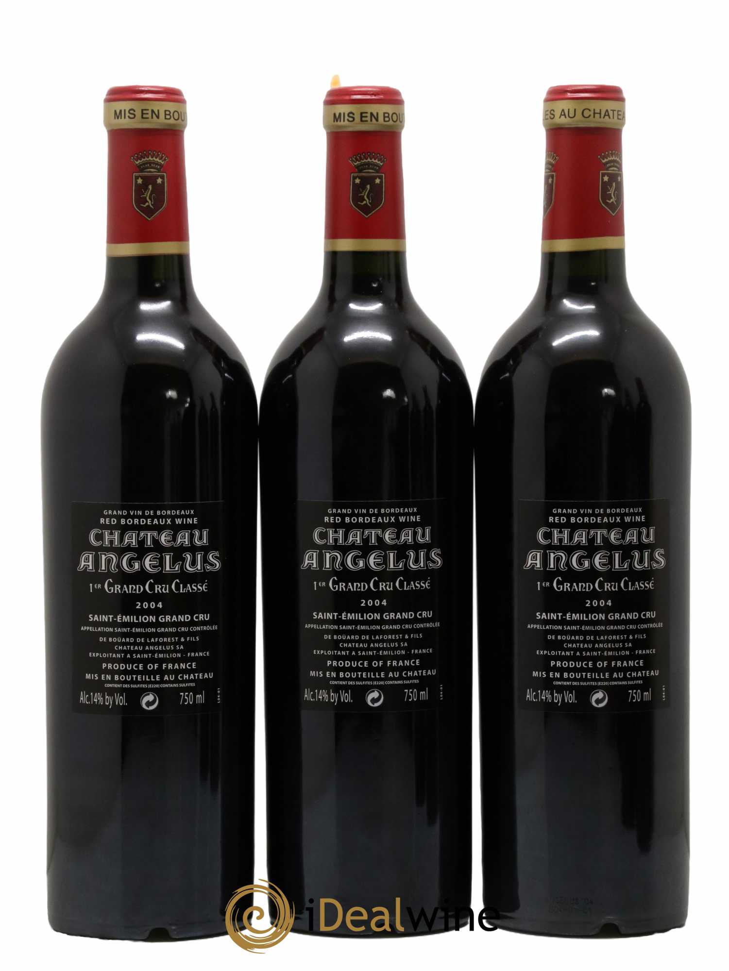 Château Angélus 1er Grand Cru Classé A 2004 - Lot de 12 bouteilles - 8