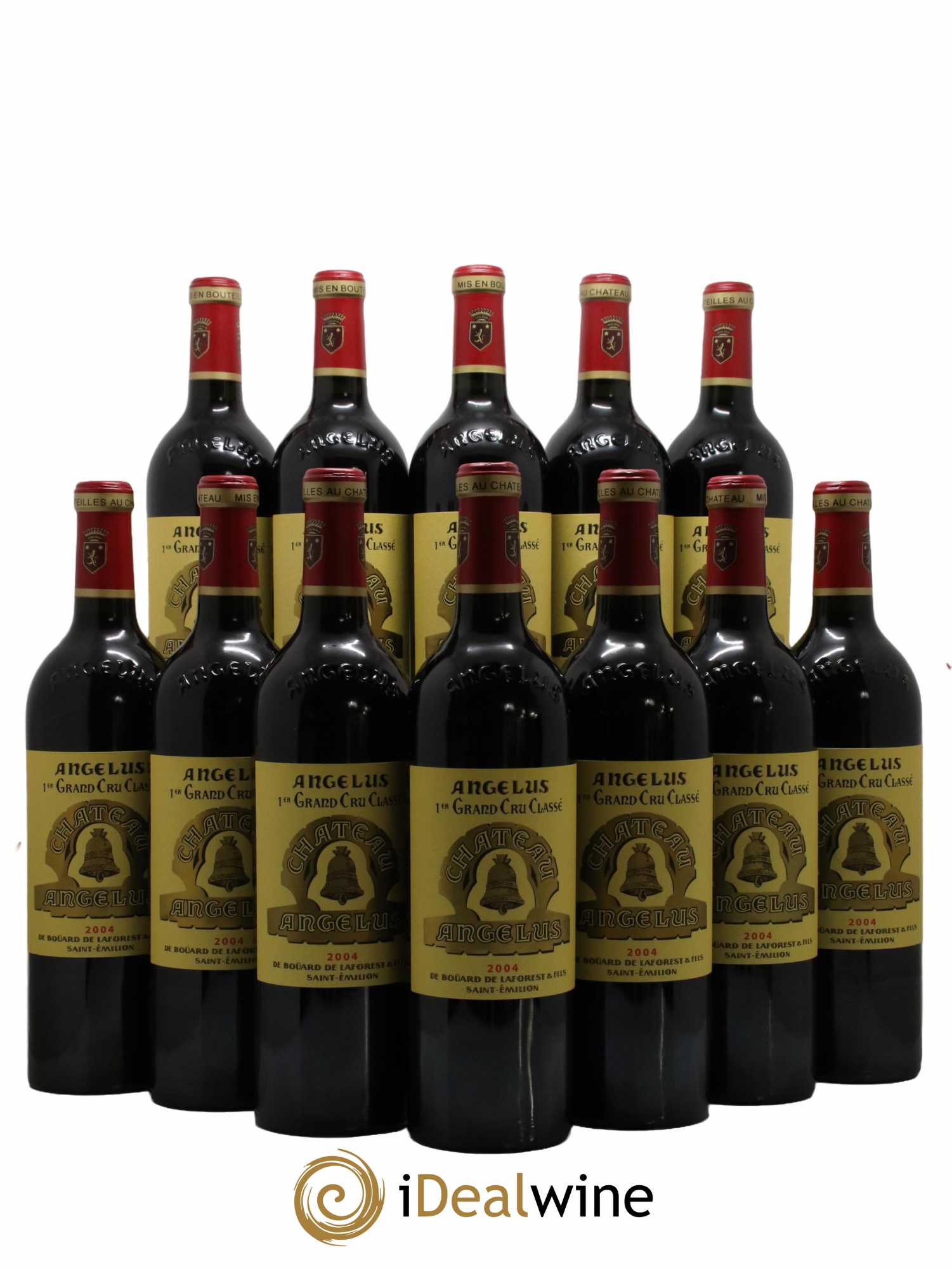 Château Angélus 1er Grand Cru Classé A 2004 - Lot de 12 bouteilles - 0