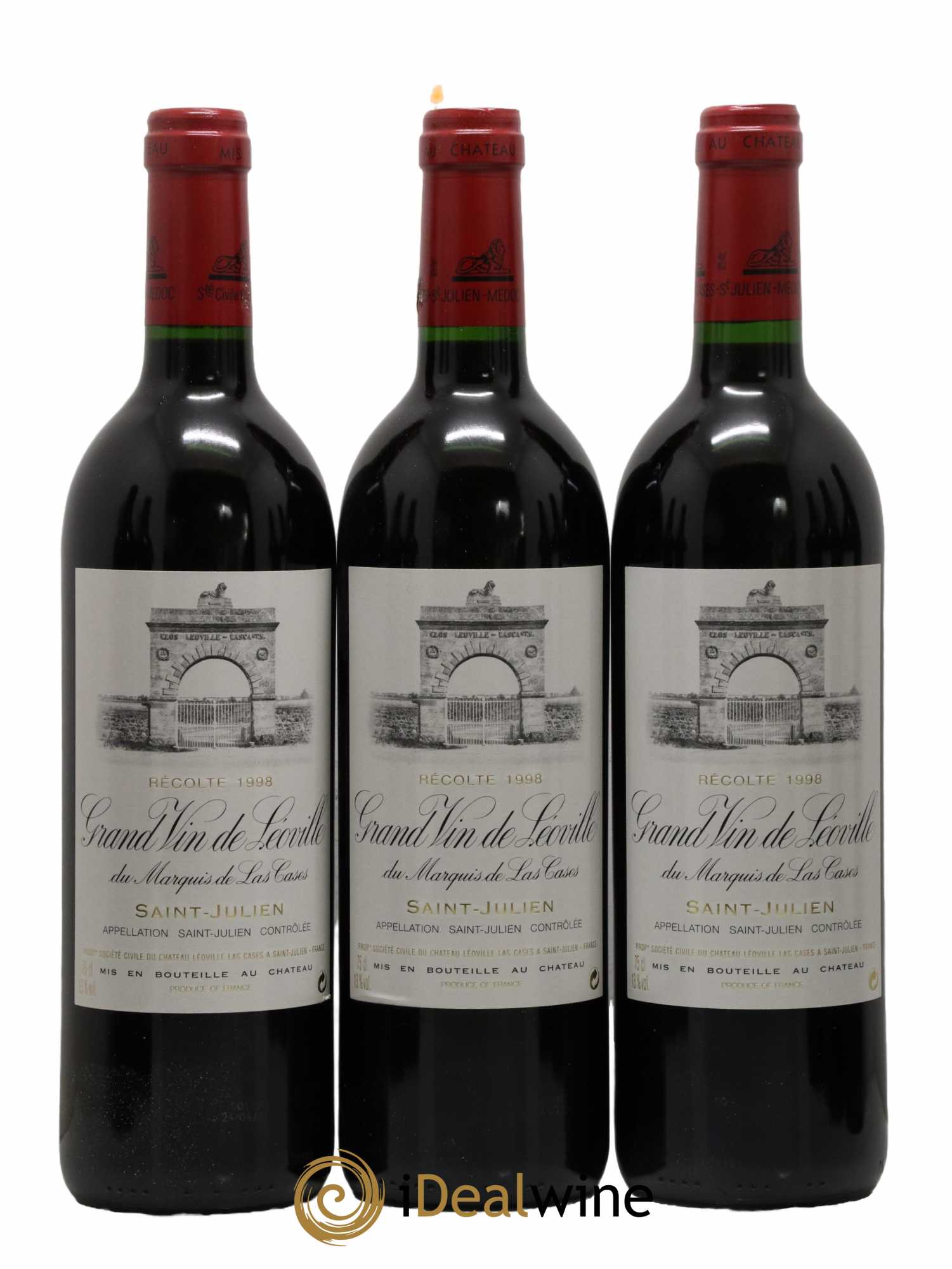 Château Léoville Las Cases 2ème Grand Cru Classé 1998 - Lot de 12 bouteilles - 1