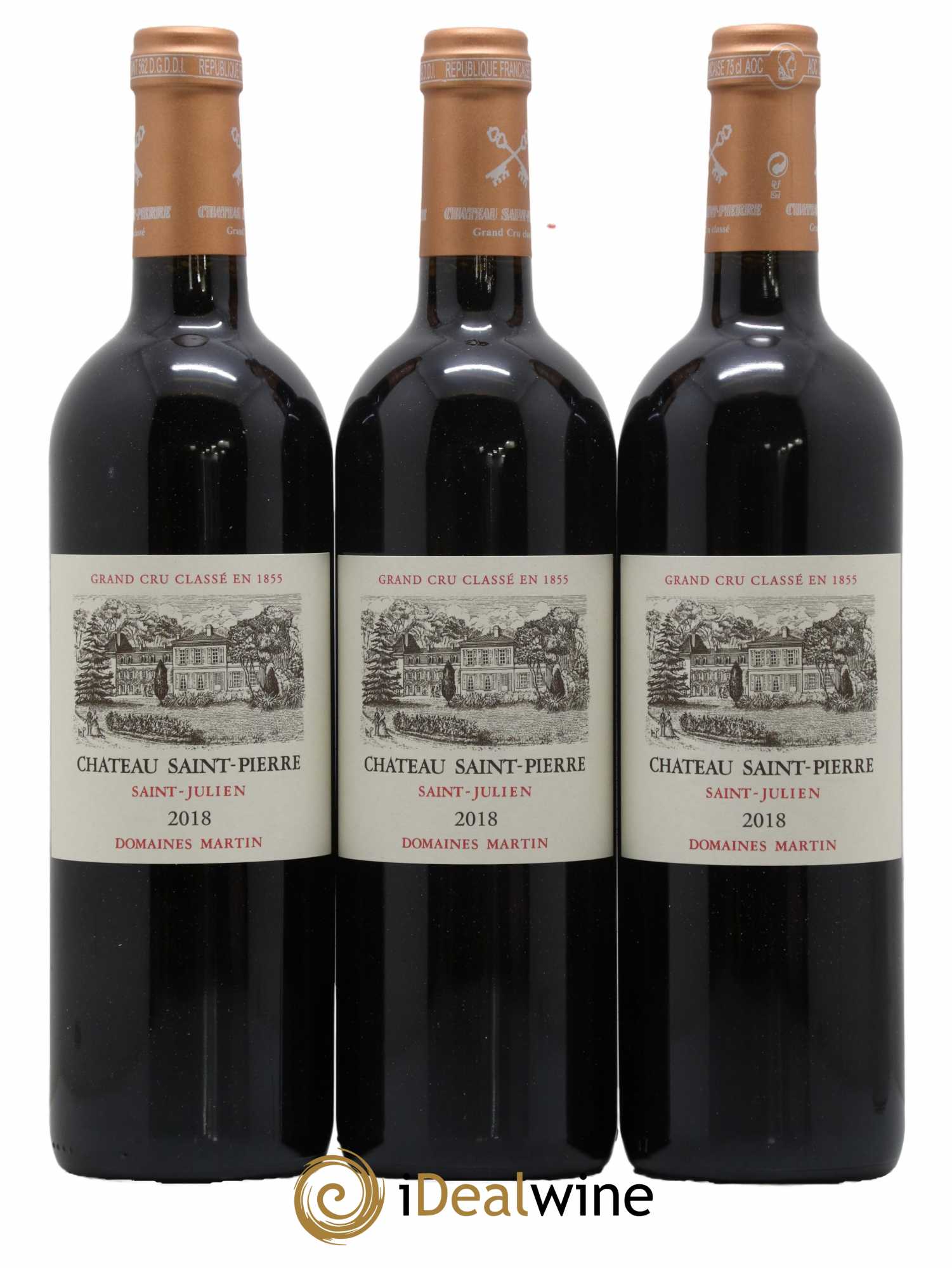 Château Saint-Pierre 4ème Grand Cru Classé 2018 - Lotto di 6 bottiglie - 1