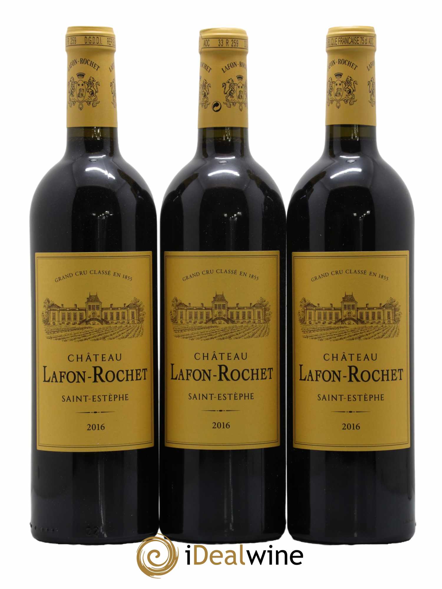 Château Lafon Rochet 4ème Grand Cru Classé 2016 - Lot de 3 bouteilles - 0