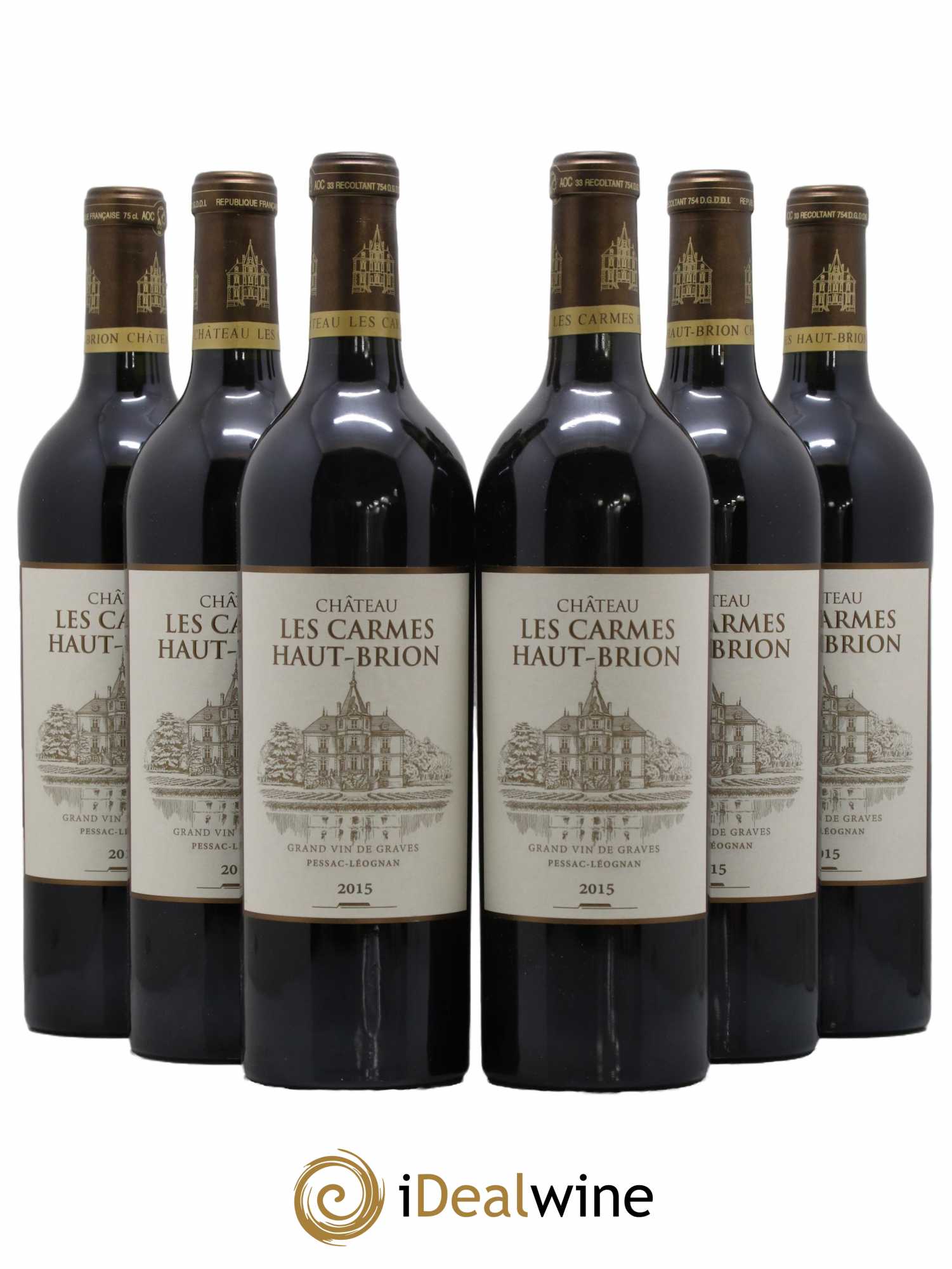 Château Les Carmes Haut-Brion 2015 - Lot de 6 bouteilles - 0