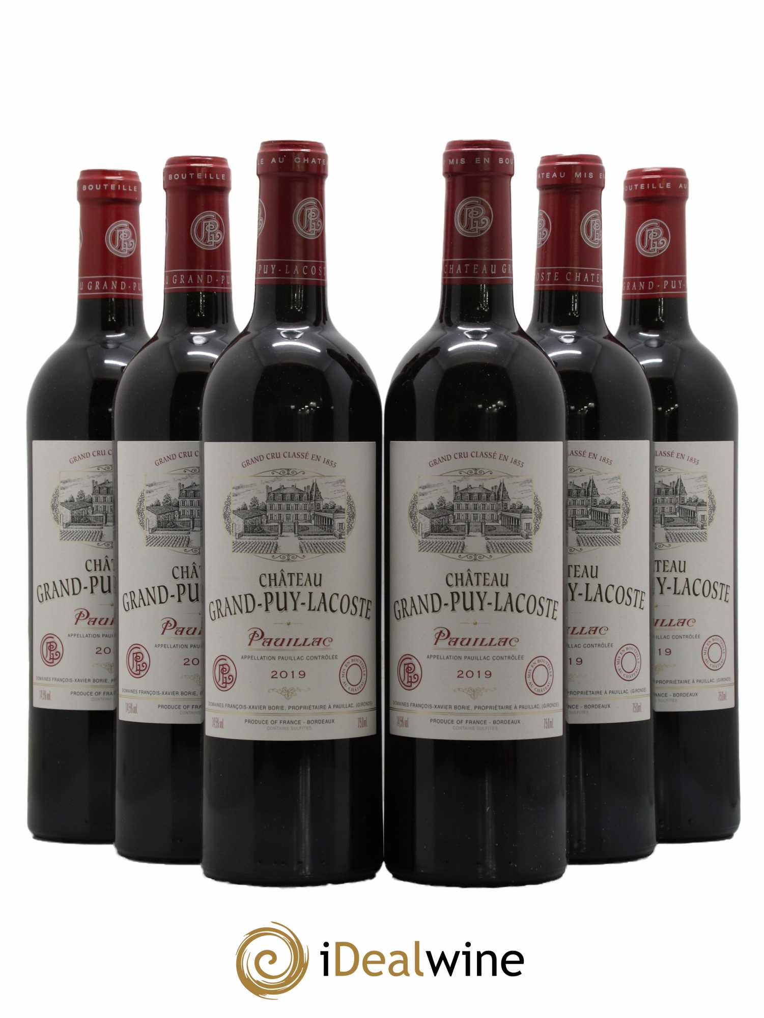 Château Grand Puy Lacoste 5ème Grand Cru Classé 2019 - Lot de 6 bouteilles - 0