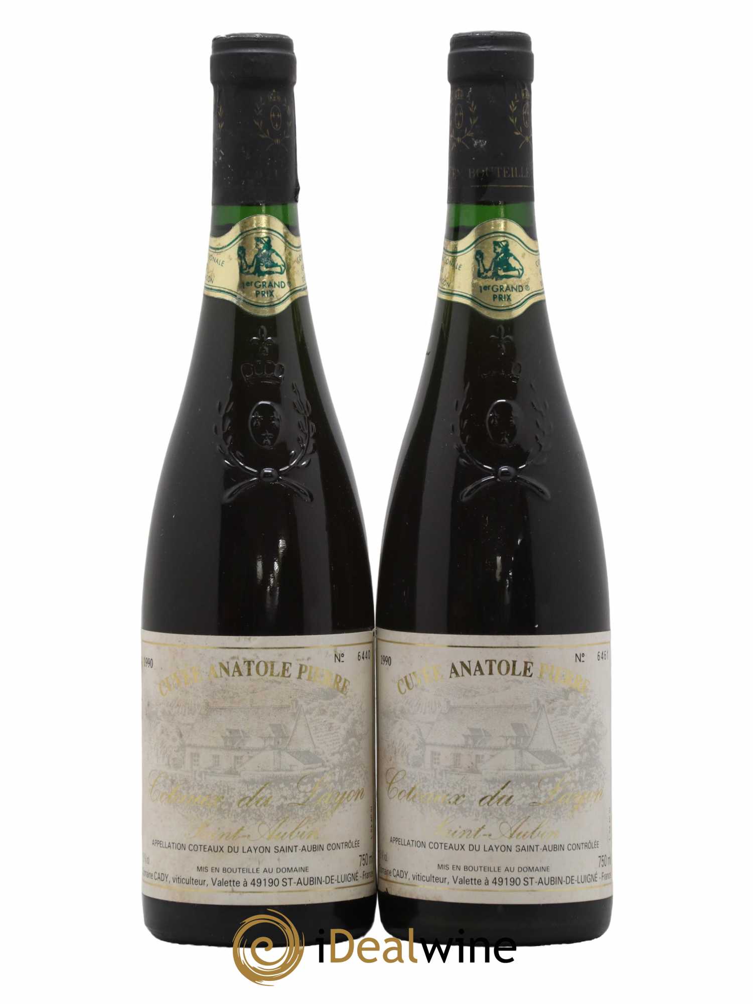 Coteaux du Layon Saint Aubin Cuvée Anatole Pierre Domaine Cady 1990 - Lot de 2 bouteilles - 0