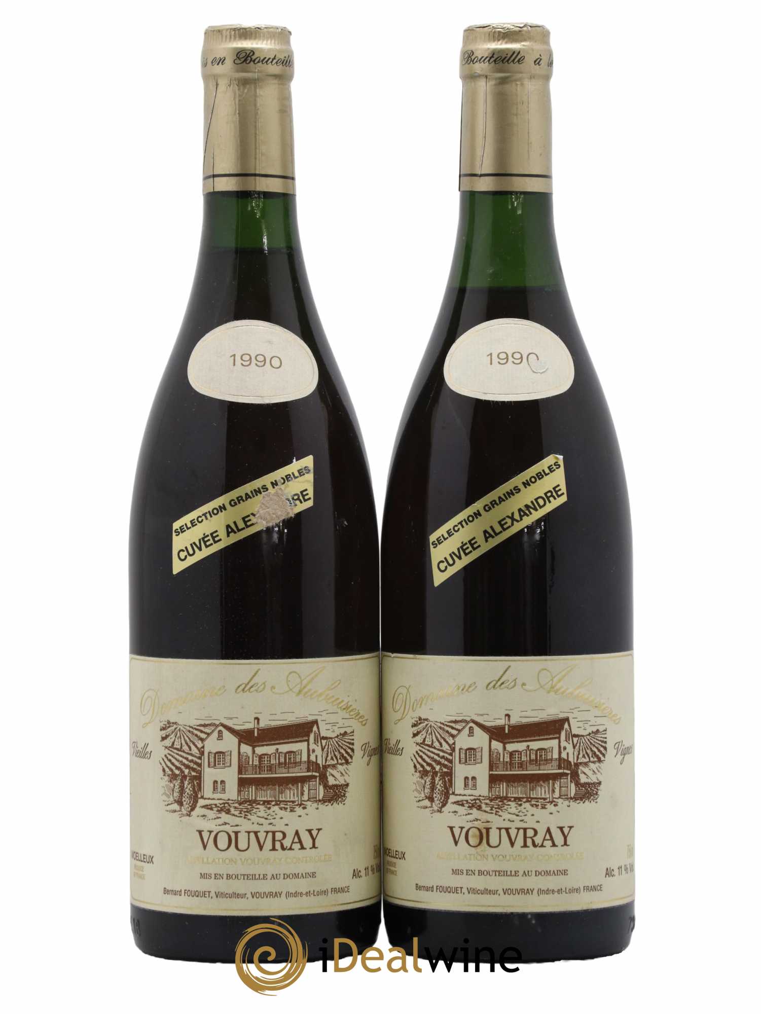 Vouvray Cuvée Alexandre Vieilles Vignes Domaine des Aubusières 1990 - Lotto di 2 bottiglie - 0