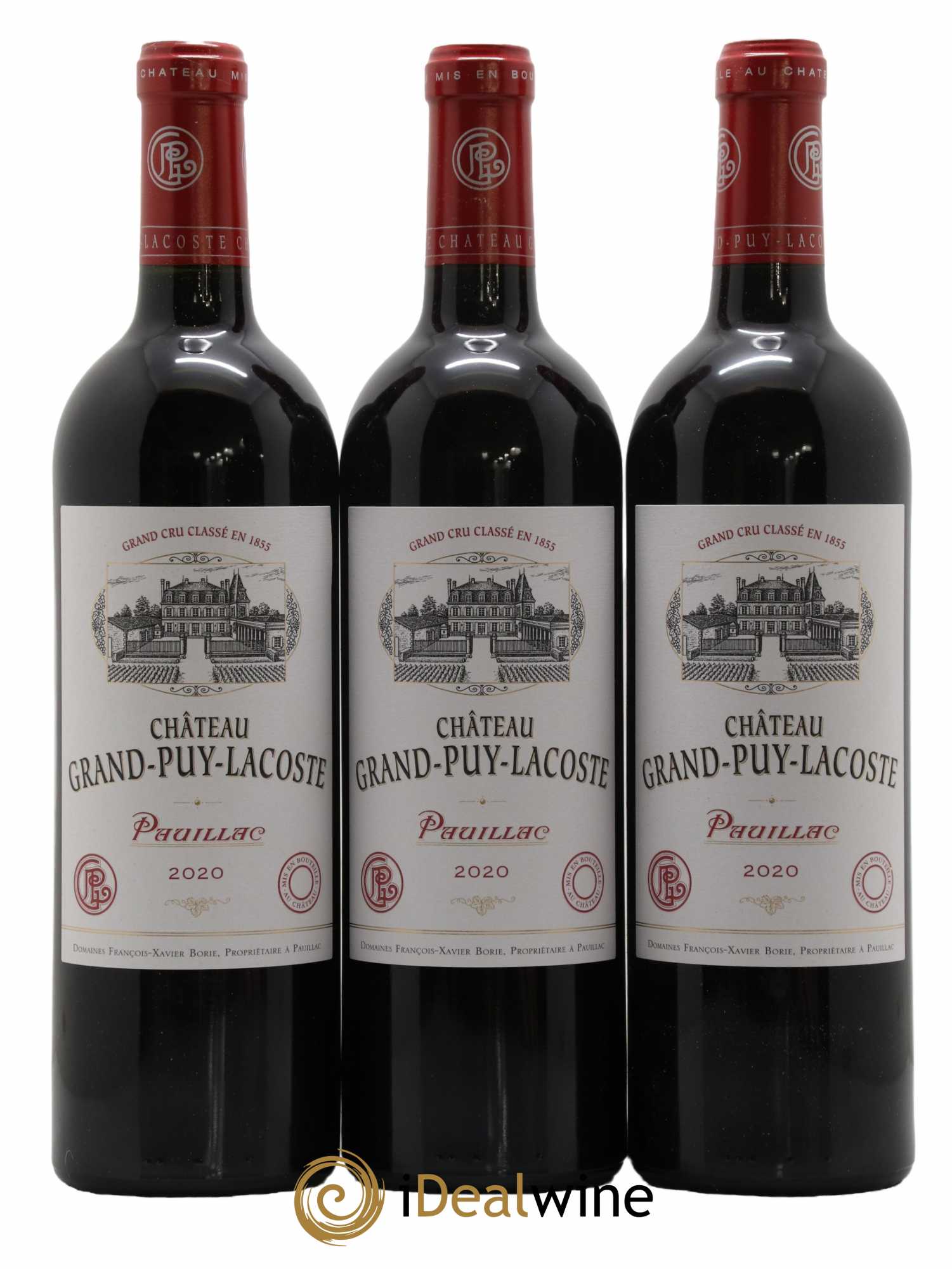 Château Grand Puy Lacoste 5ème Grand Cru Classé 2020 - Lot de 3 bouteilles - 0