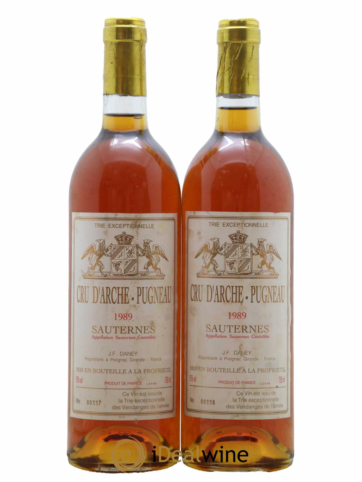 Cru d'Arche-Pugneau 1989 - Lot of 2 bottles - 0