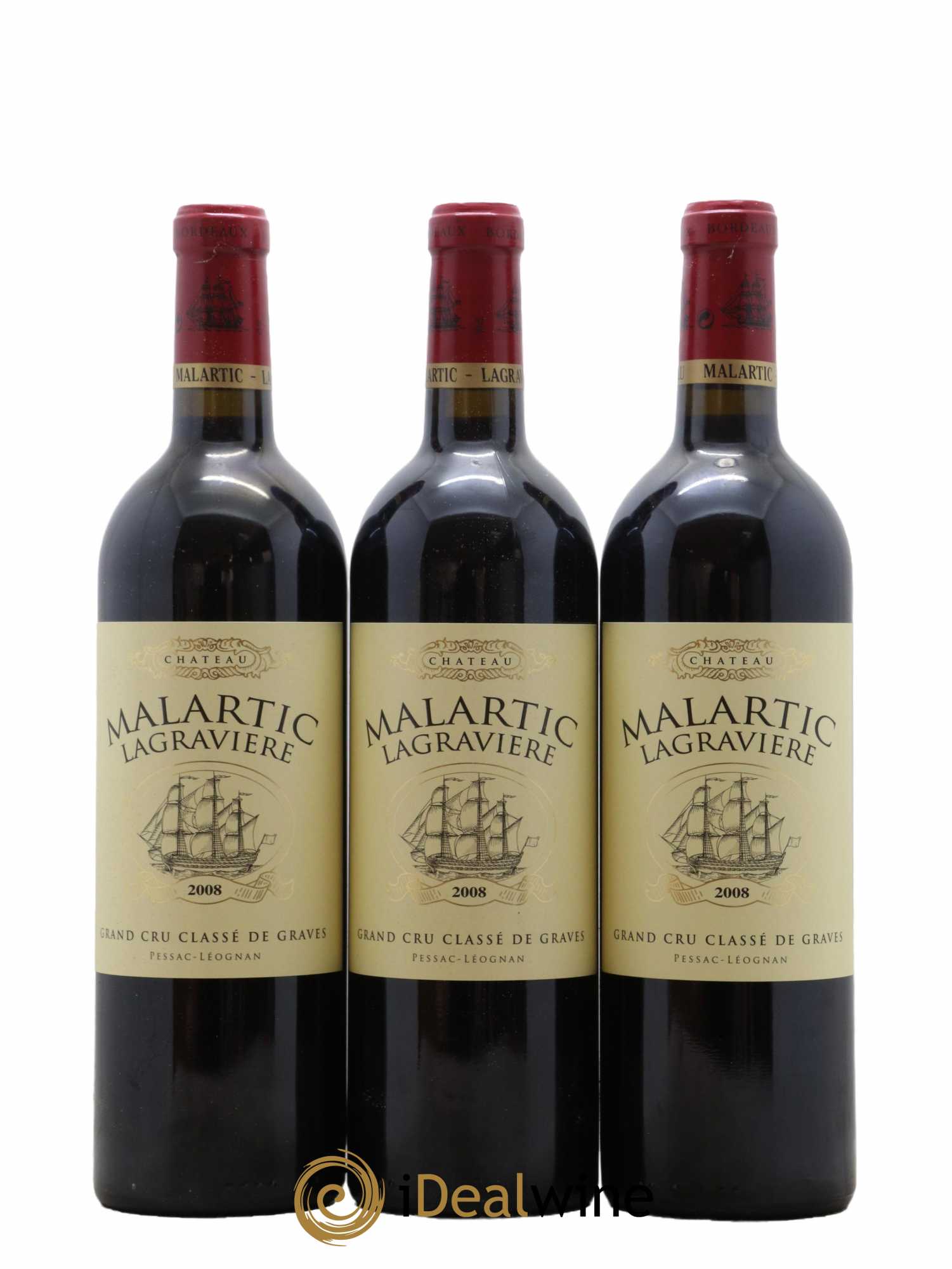 Château Malartic-Lagravière Cru Classé de Graves 2008 - Lot de 12 bouteilles - 1