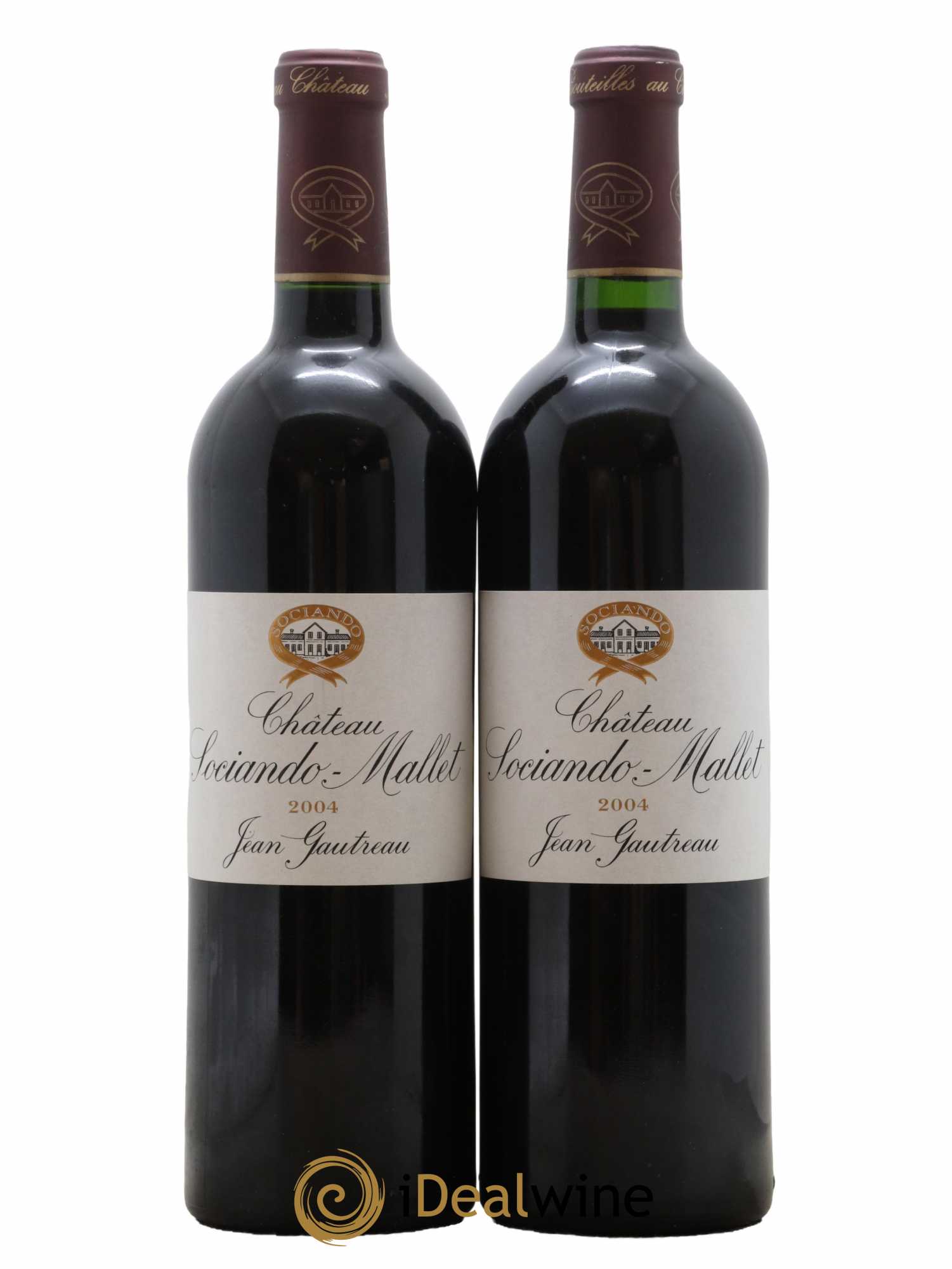Château Sociando Mallet 2004 - Lot de 2 bouteilles - 0