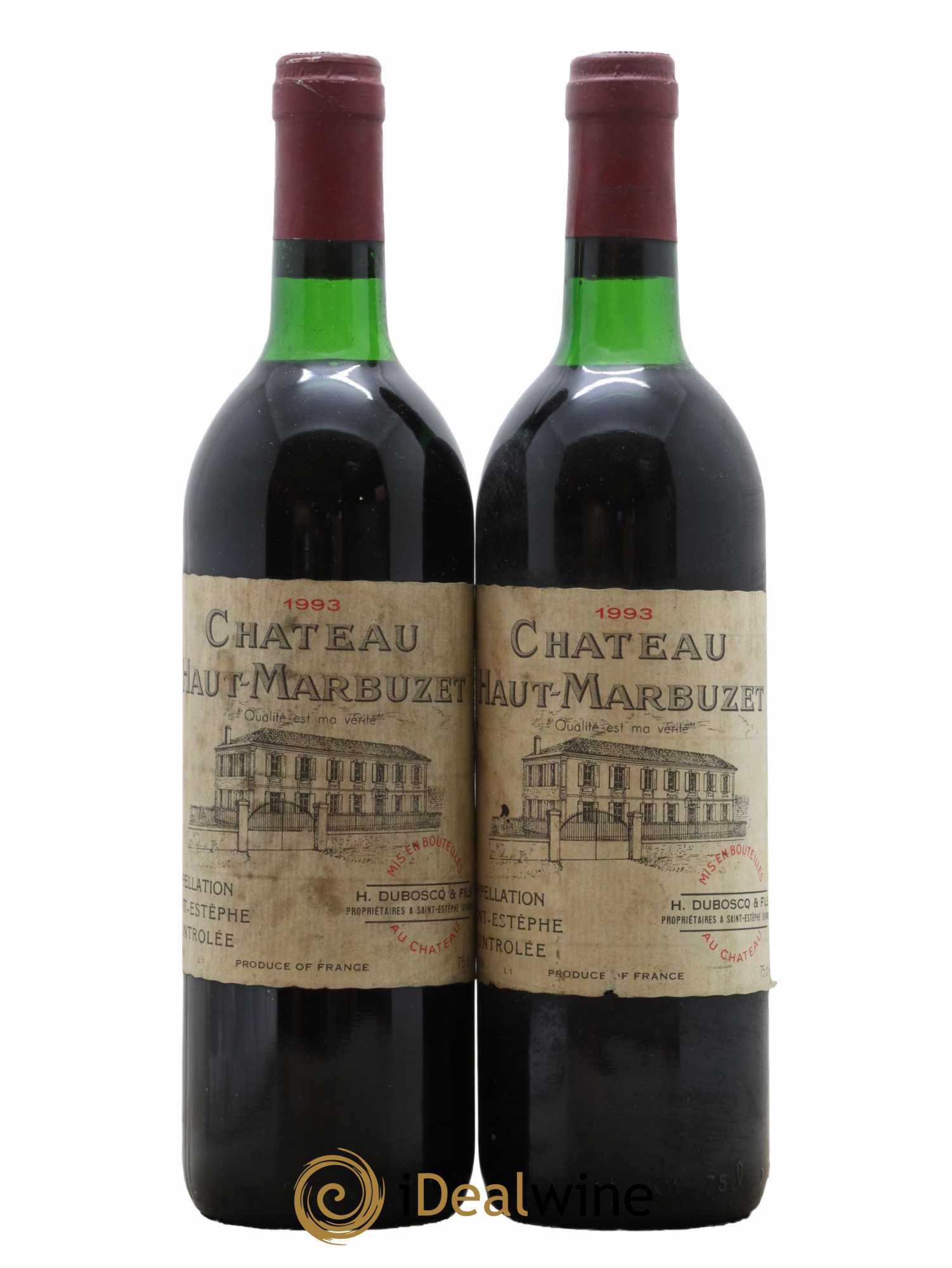 Château Haut Marbuzet 1993 - Lot de 2 bouteilles - 0