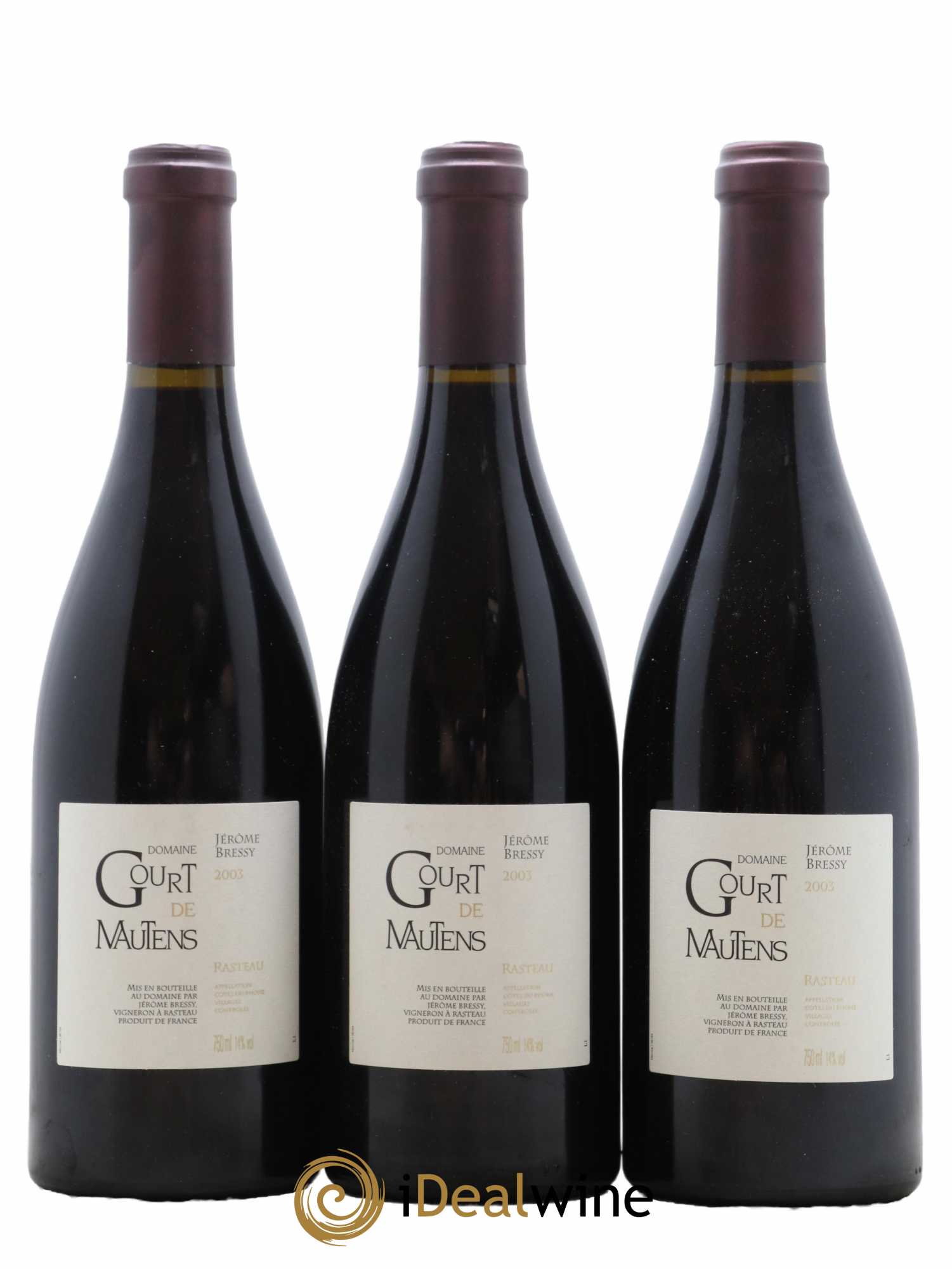 Rasteau Domaine Gourt de Mautens - Jérôme Bressy 2003 - Lot de 12 bouteilles - 4