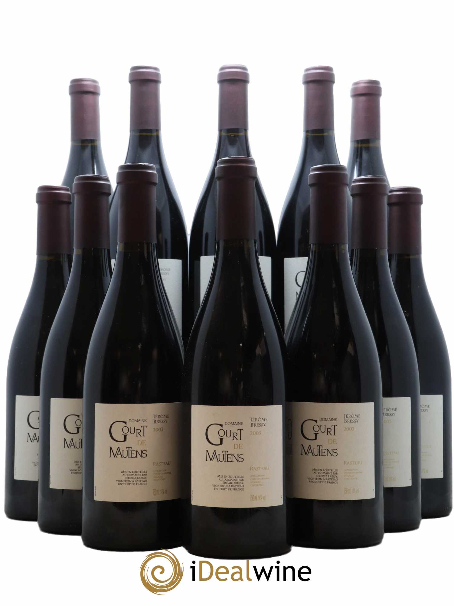 Rasteau Domaine Gourt de Mautens - Jérôme Bressy 2003 - Lot de 12 bouteilles - 0