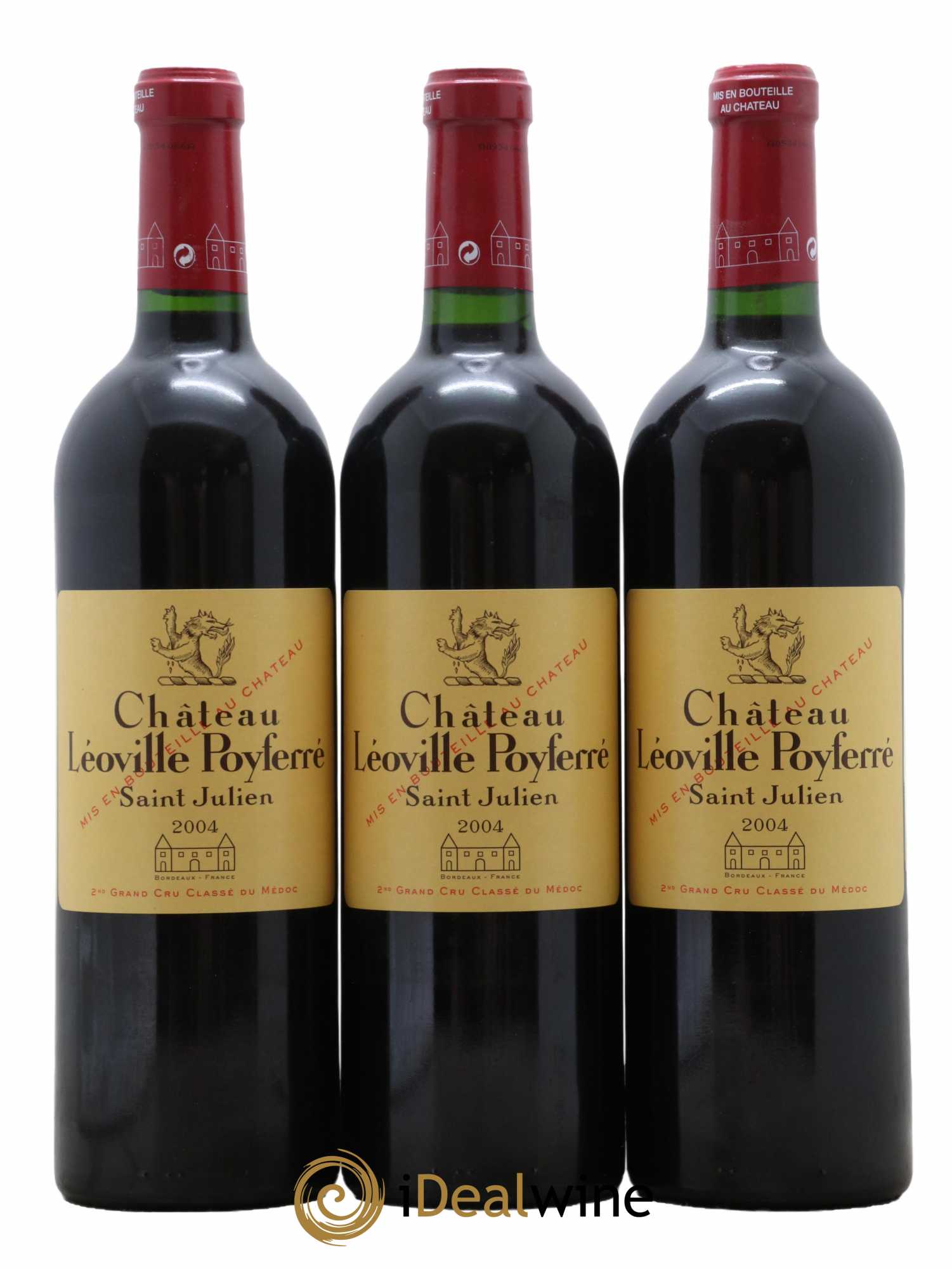 Château Léoville Poyferré 2ème Grand Cru Classé 2004 - Lot de 3 bouteilles - 0