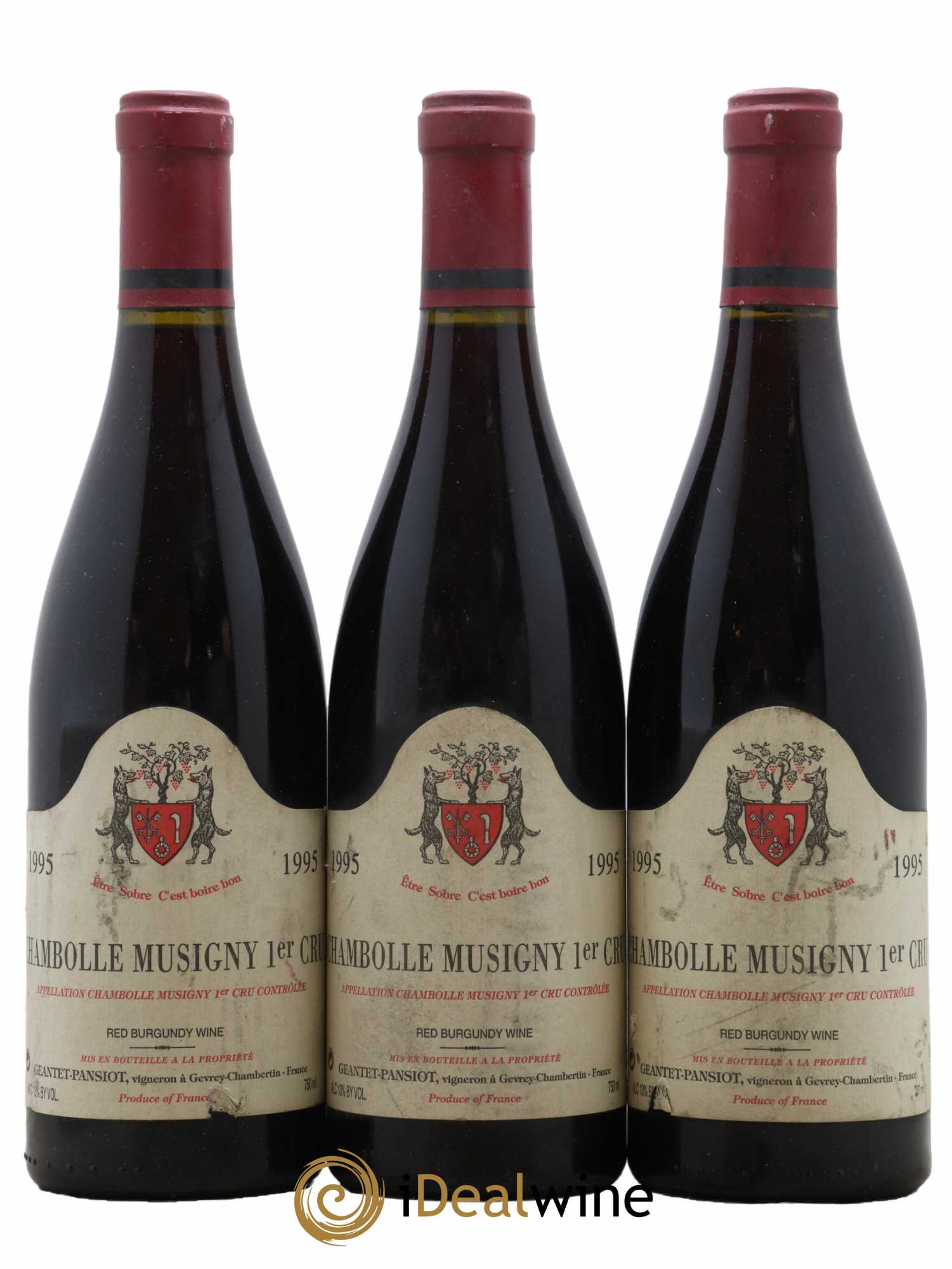 Chambolle-Musigny 1er Cru Geantet-Pansiot 1995 - Lot de 3 bouteilles - 0