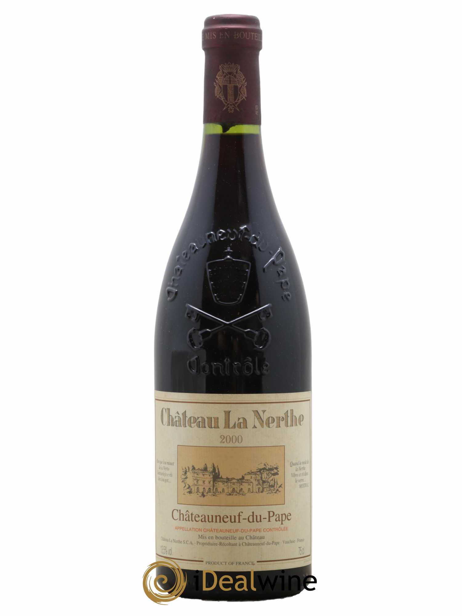 Châteauneuf-du-Pape Château la Nerthe Famille Richard 2000 - Lot de 1 bouteille - 0
