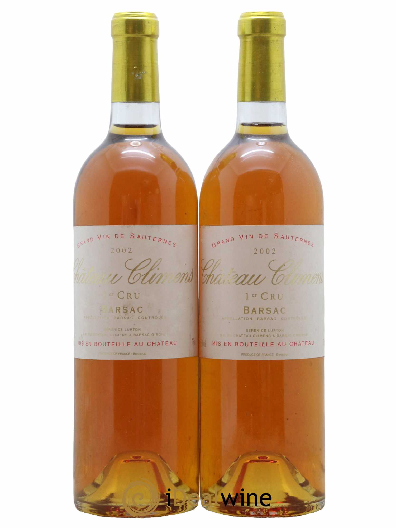 Château Climens 1er Grand Cru Classé 2002 - Lotto di 2 bottiglie - 0