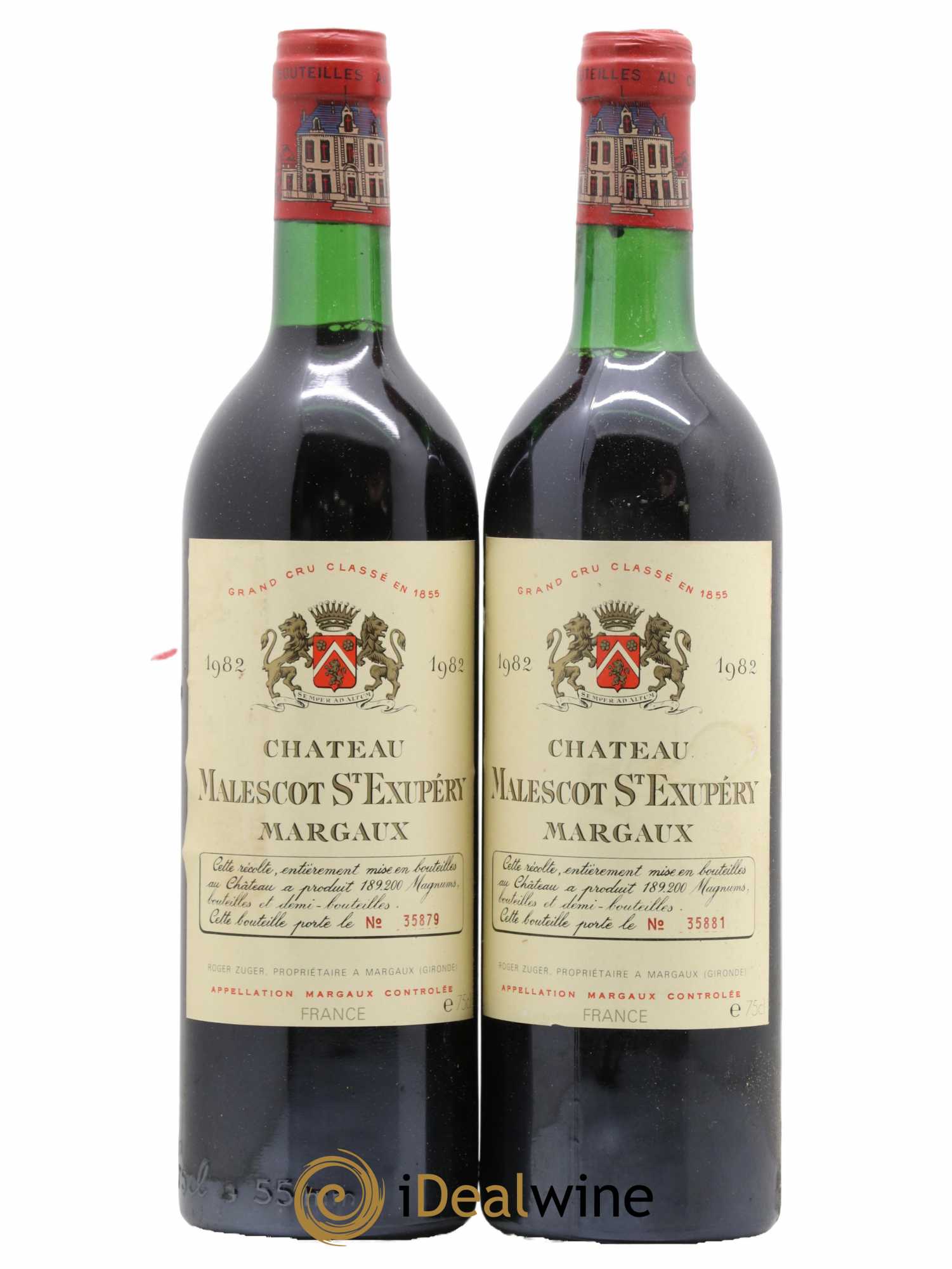 Château Malescot Saint-Exupéry 3ème Grand Cru Classé 1982 - Lot de 2 bouteilles - 0
