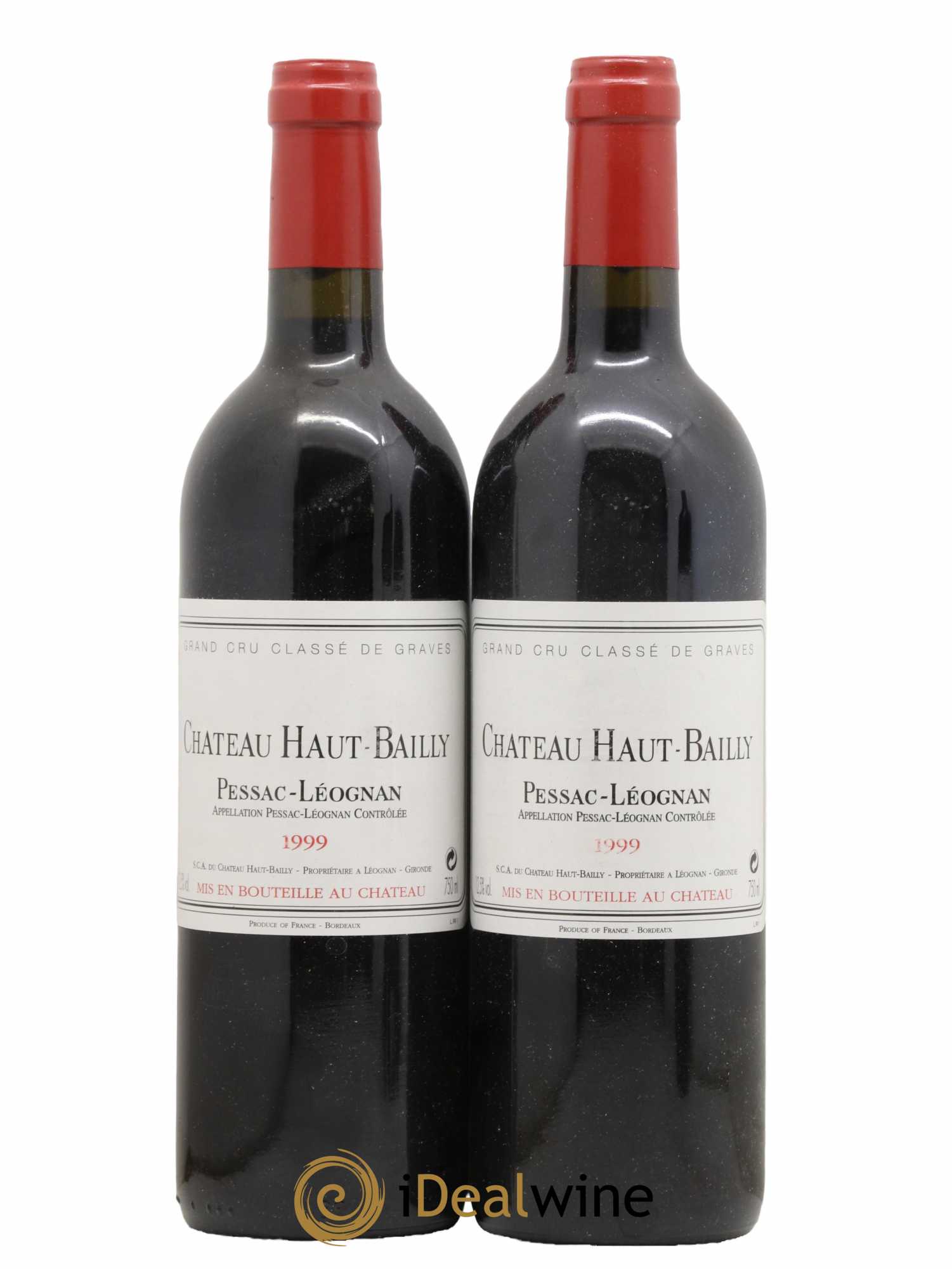 Château Haut-Bailly Cru Classé de Graves 1999 - Lot de 2 bouteilles - 0