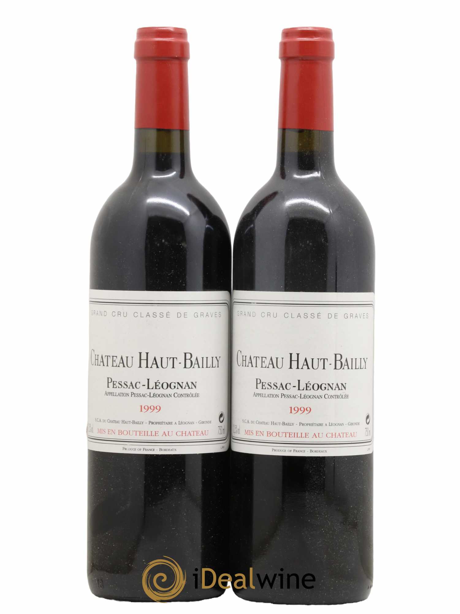 Château Haut-Bailly Cru Classé de Graves 1999 - Lot de 2 bouteilles - 0