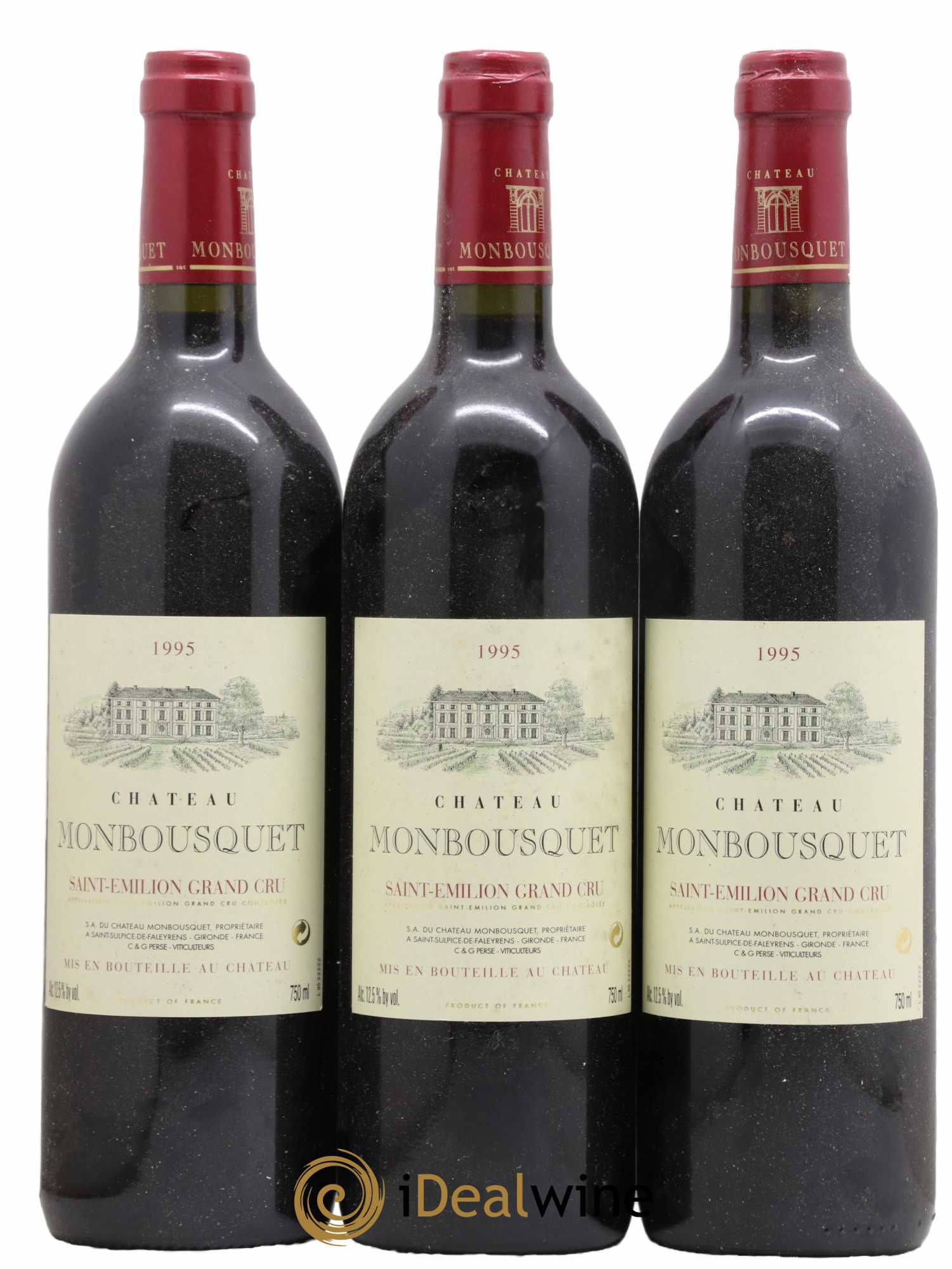 Château Monbousquet Grand Cru Classé 1995 - Lot de 3 bouteilles - 0
