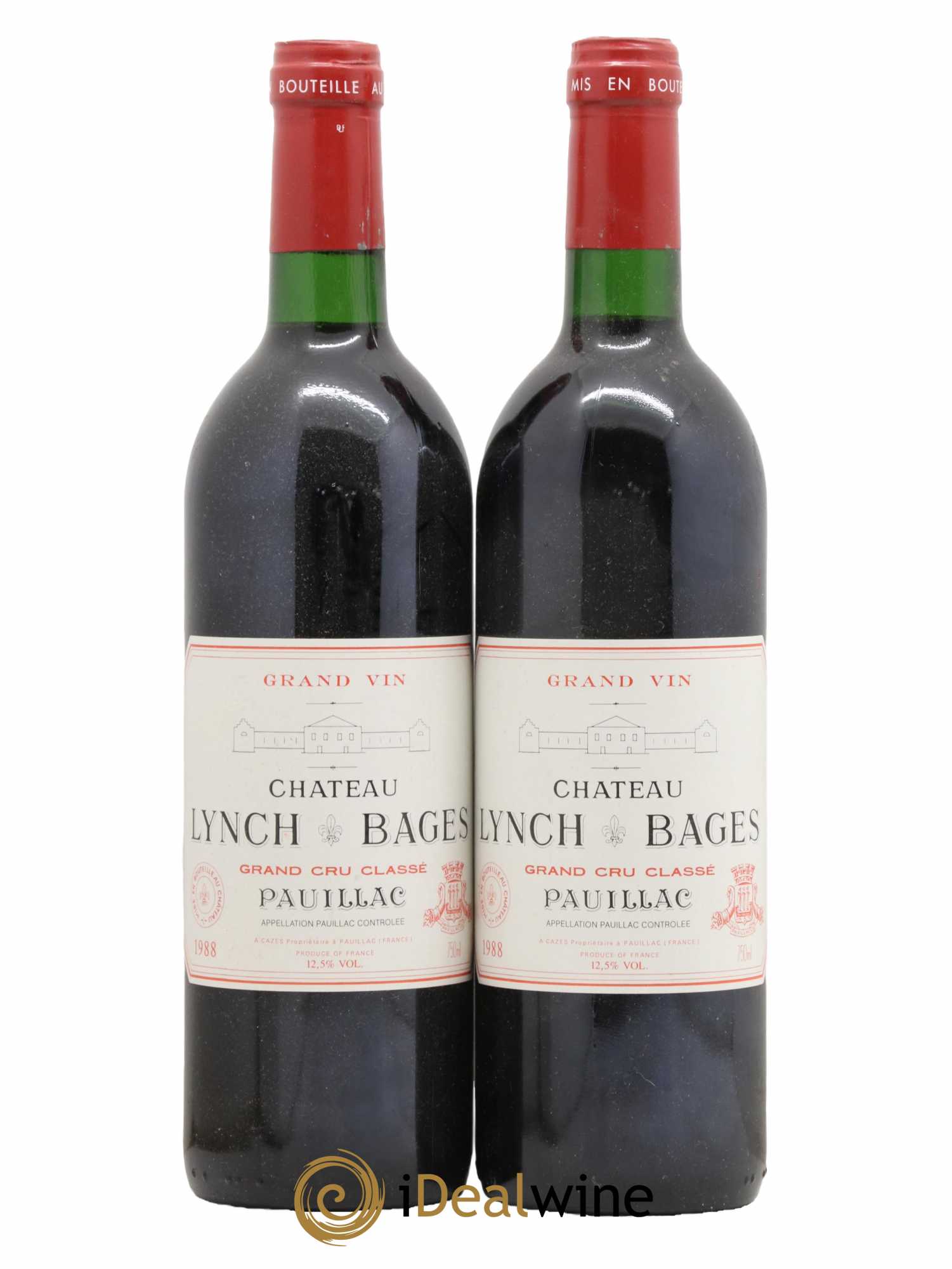 Château Lynch Bages 5ème Grand Cru Classé 1988 - Lot de 2 bouteilles - 0