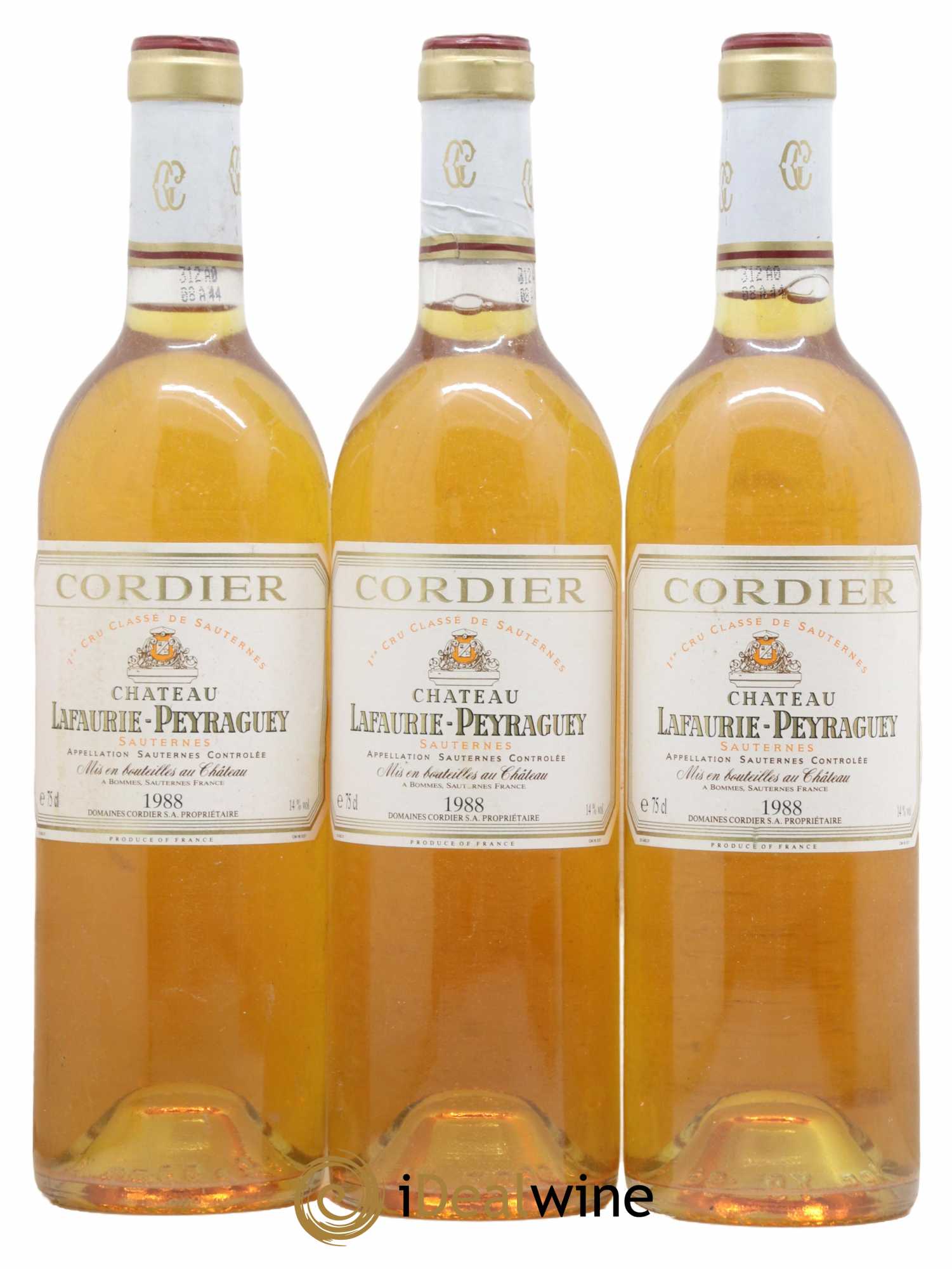 Château Lafaurie-Peyraguey 1er Grand Cru Classé 1988 - Lotto di 3 bottiglie - 0