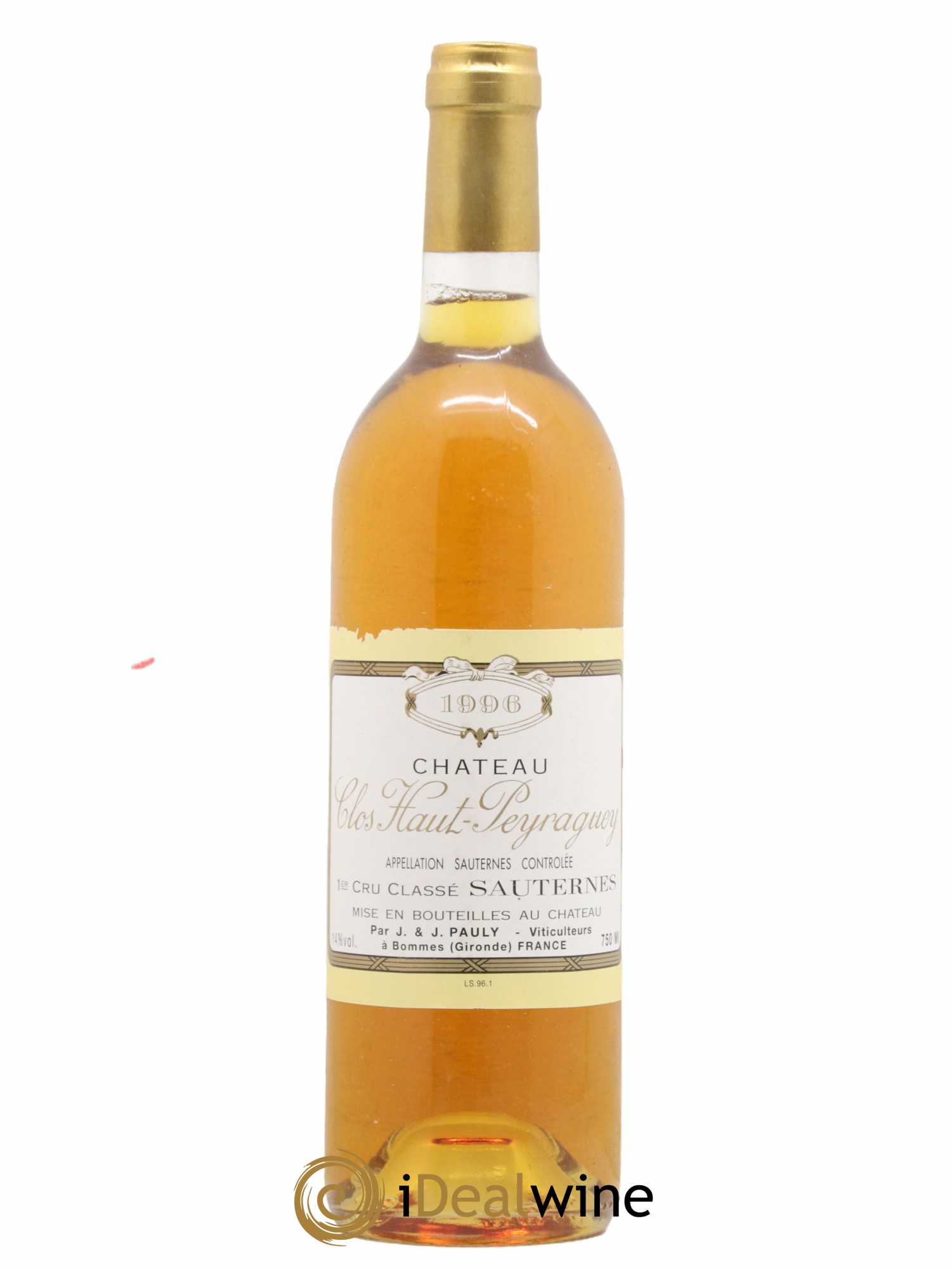Clos Haut-Peyraguey 1er Grand Cru Classé 1996 - Lotto di 1 bottiglia - 0