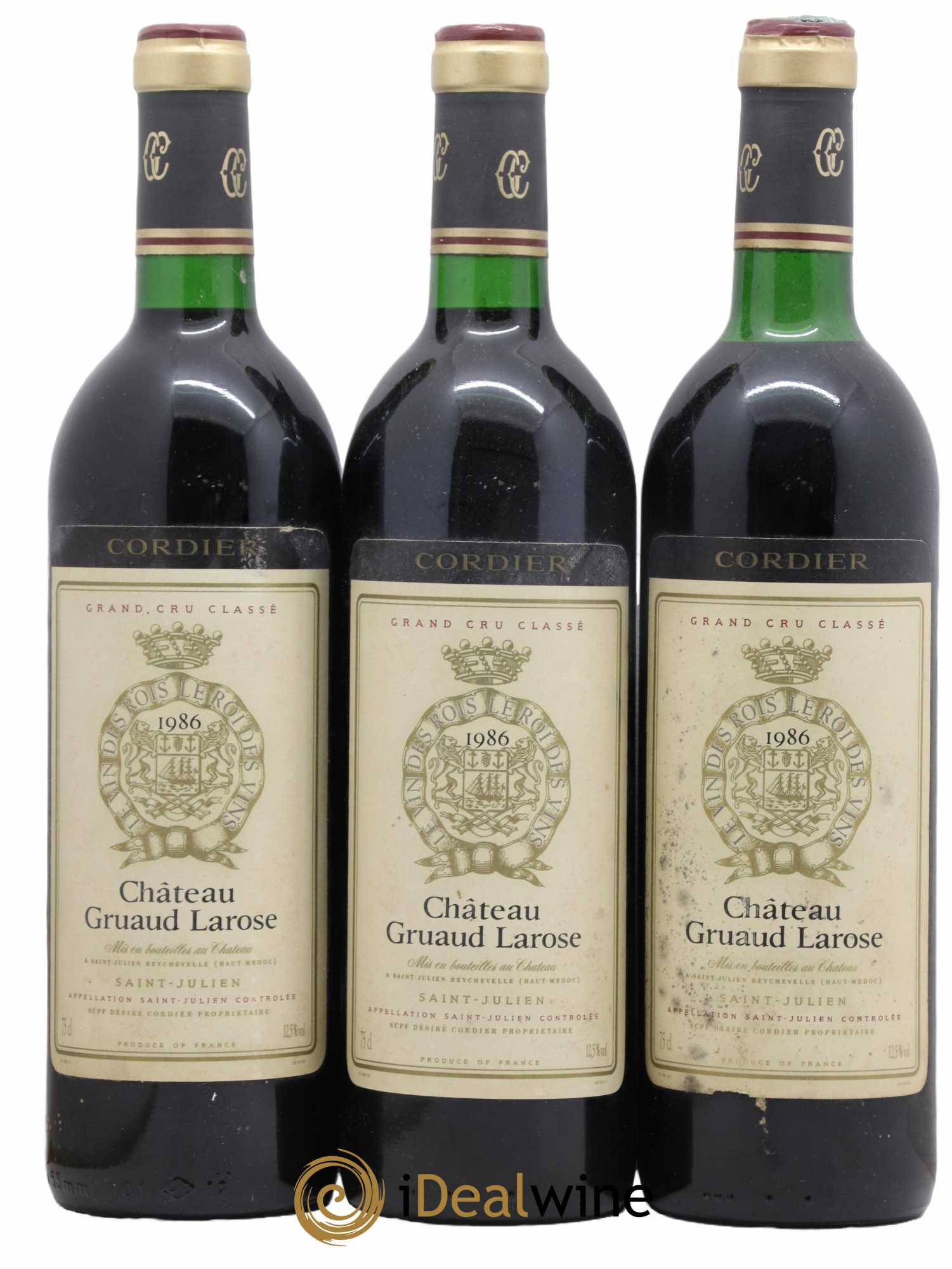 Château Gruaud Larose 2ème Grand Cru Classé 1986 - Lot de 3 bouteilles - 0