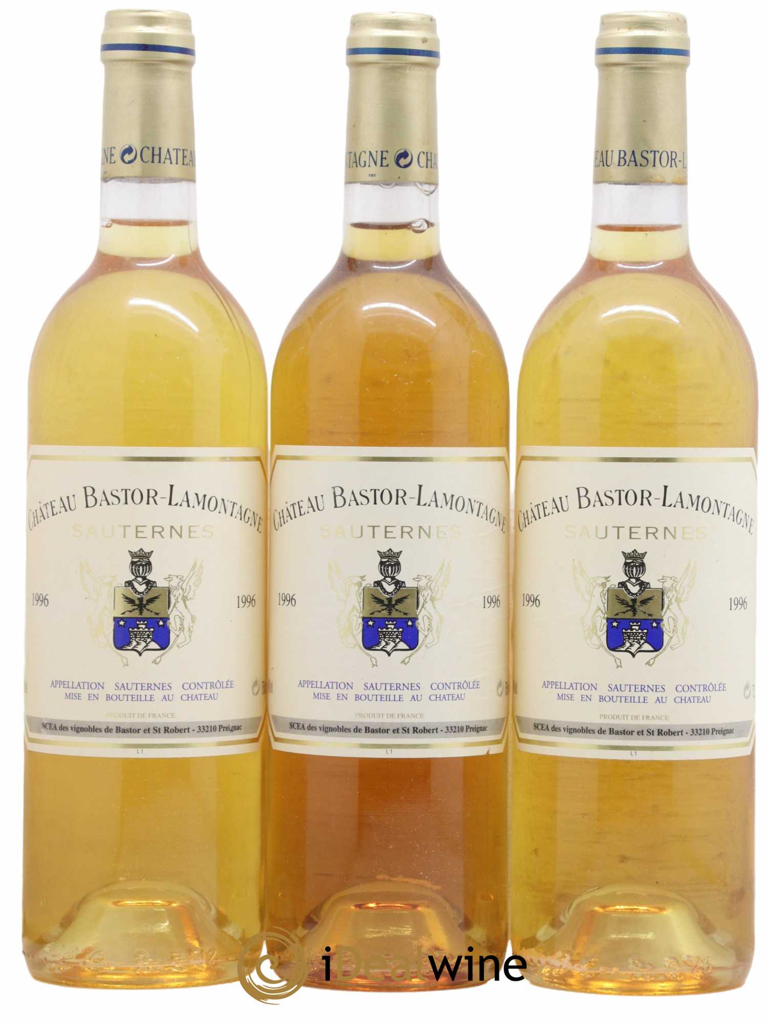 Château Bastor Lamontagne 1996 - Lotto di 3 bottiglie - 0