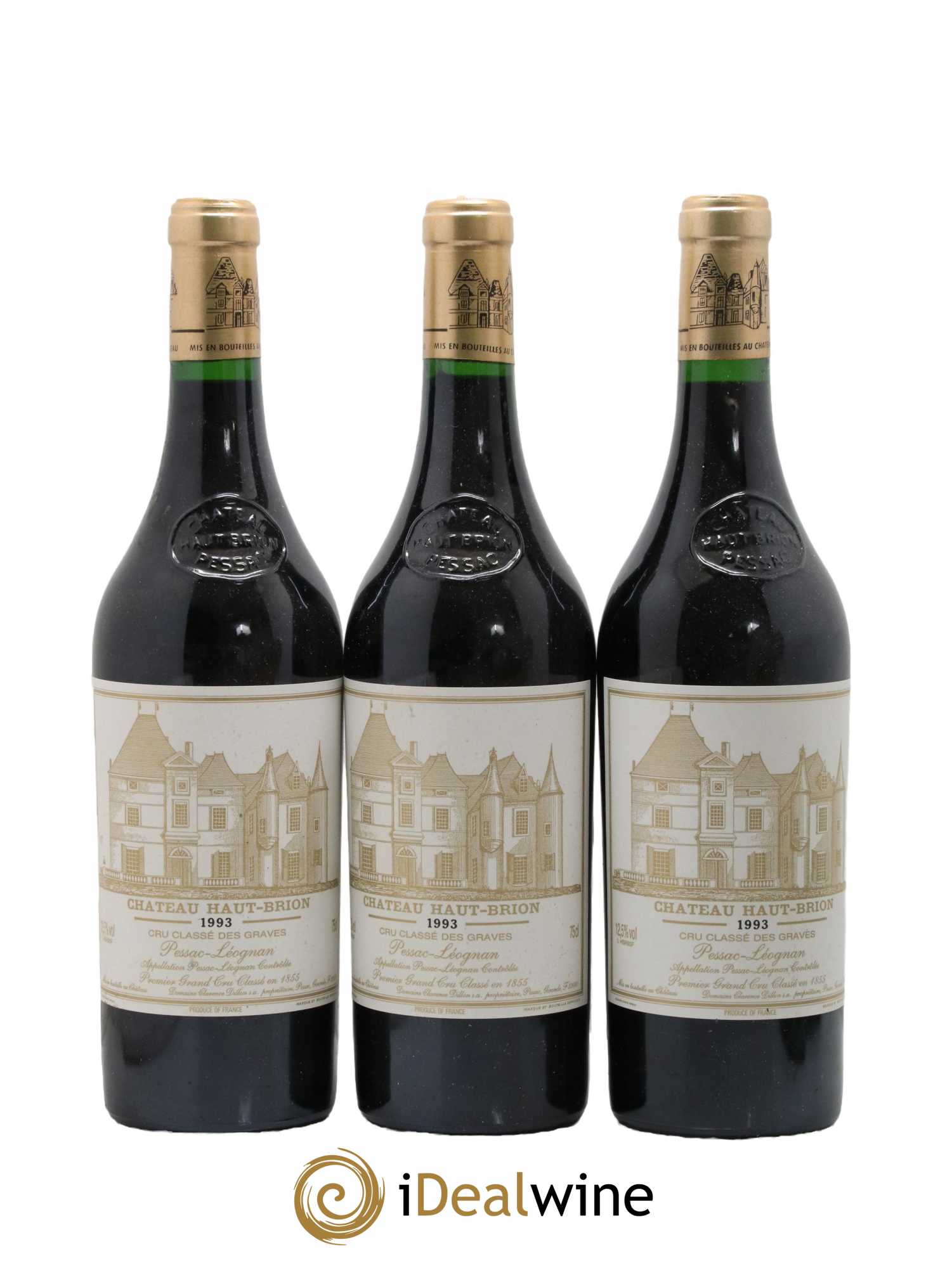 Château Haut Brion 1er Grand Cru Classé 1993 - Lot de 3 bouteilles - 0
