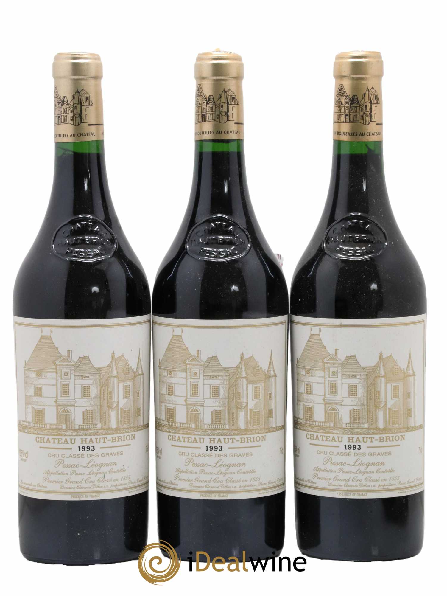 Château Haut Brion 1er Grand Cru Classé 1993 - Lot de 3 bouteilles - 0