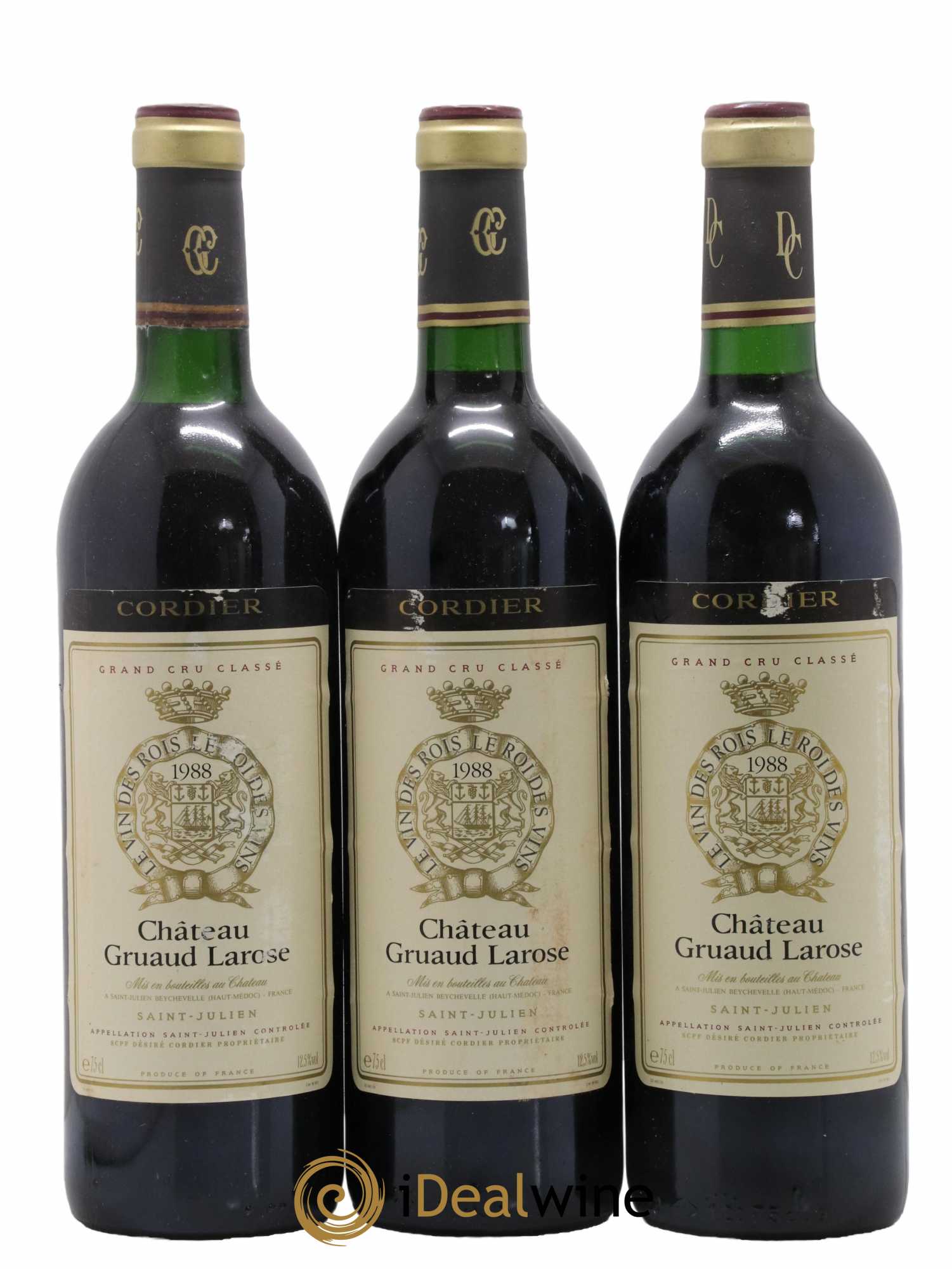Château Gruaud Larose 2ème Grand Cru Classé 1988 - Lot de 3 bouteilles - 0