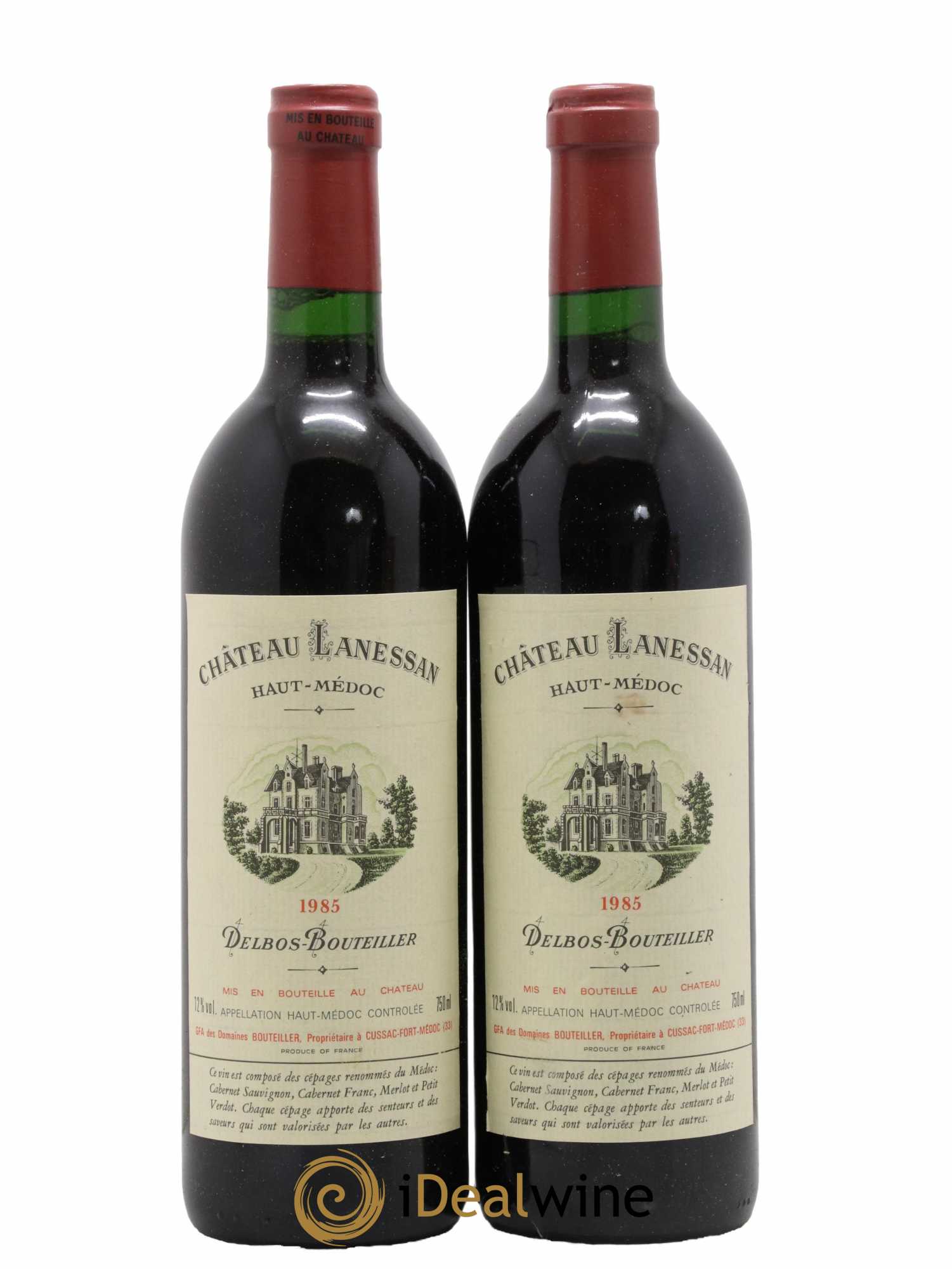 Château Lanessan Cru Bourgeois 1985 - Lot de 2 bouteilles - 0