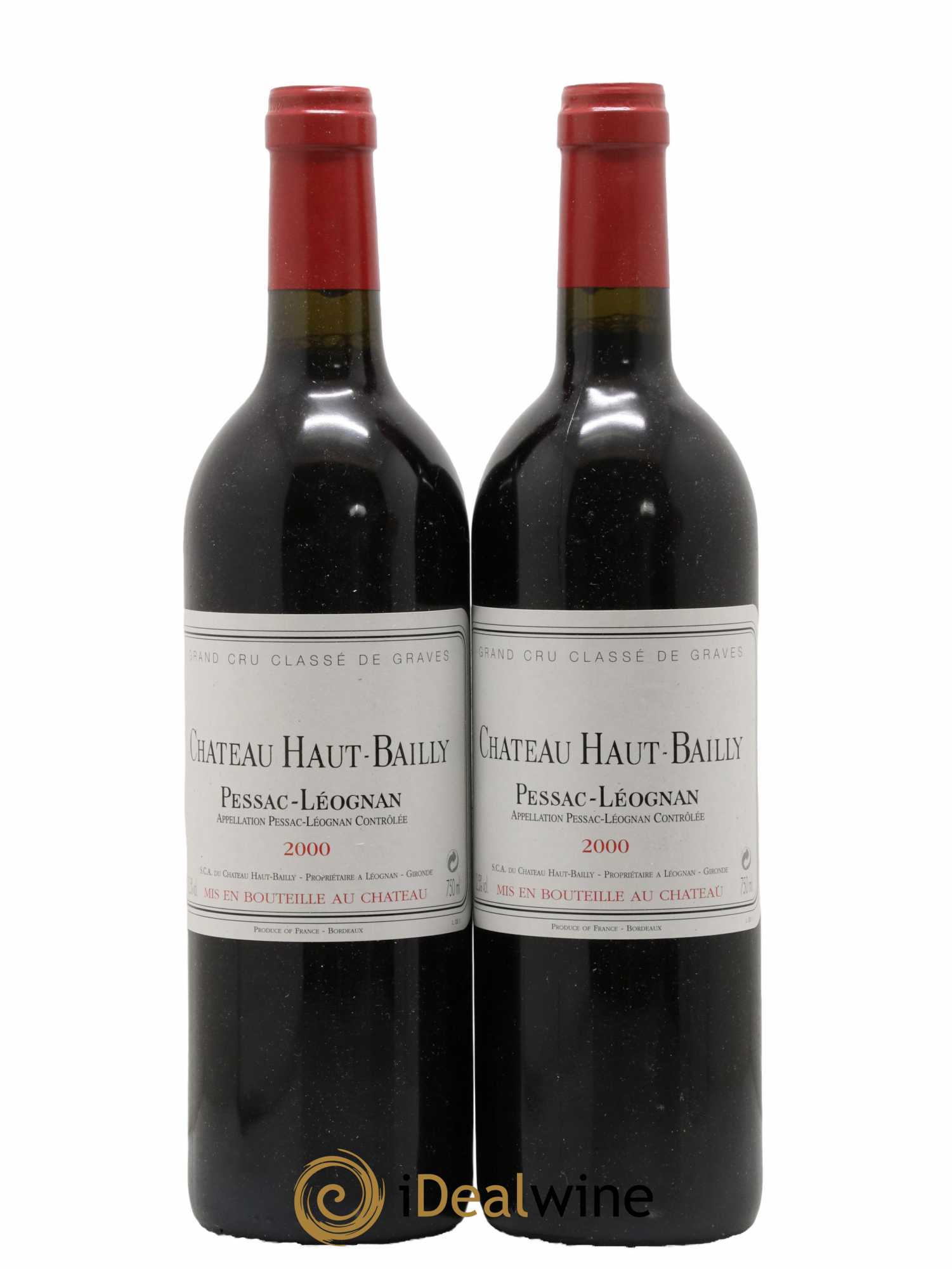 Château Haut-Bailly Cru Classé de Graves 2000 - Lot de 2 bouteilles - 0