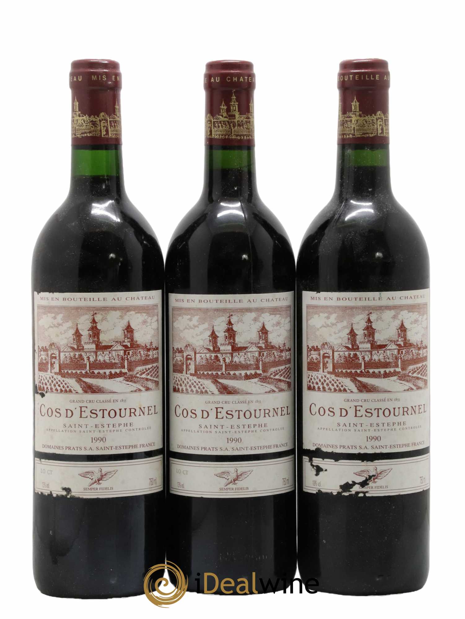 Cos d'Estournel 2ème Grand Cru Classé 1990 - Lot de 3 bouteilles - 0