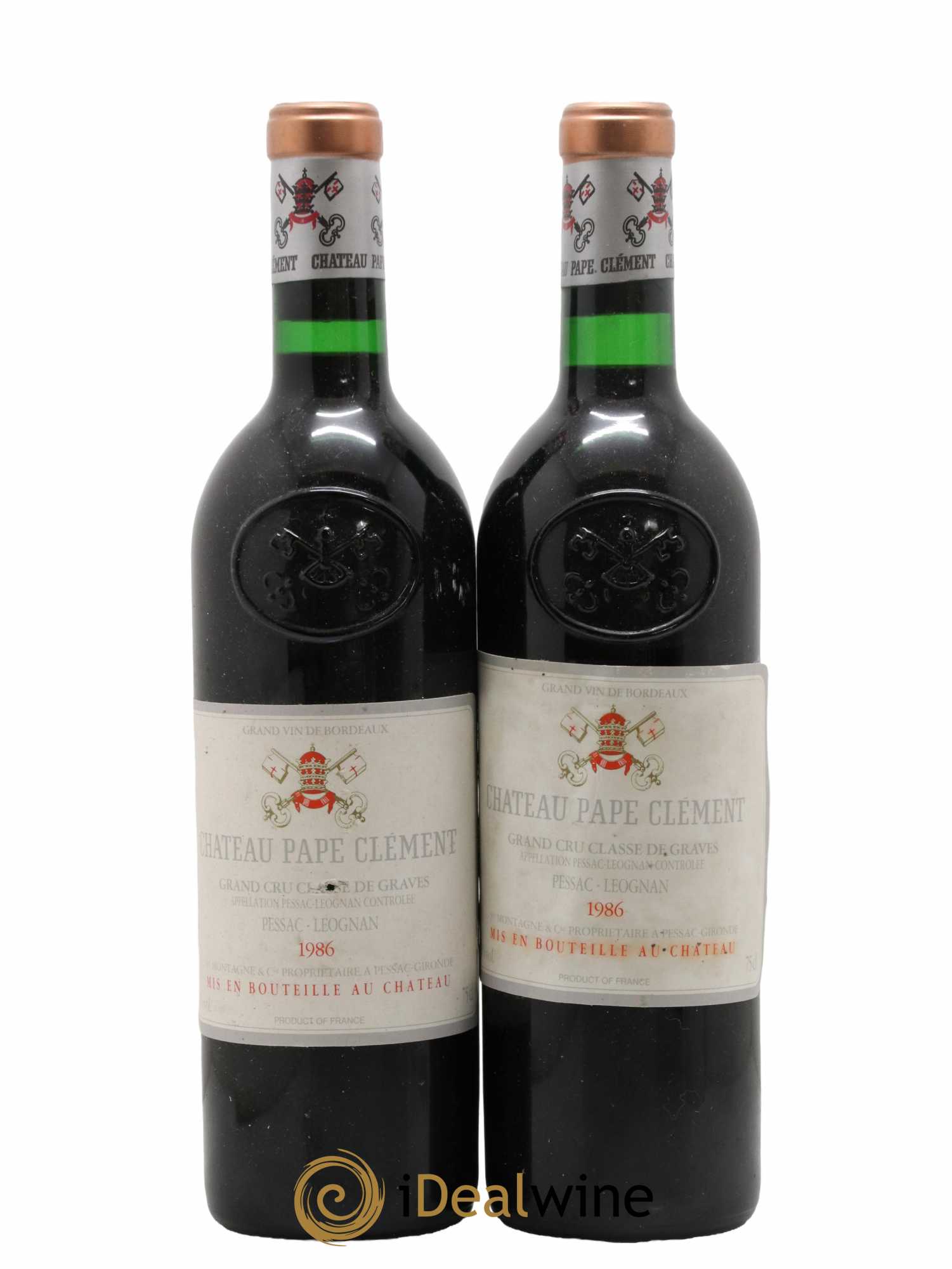 Château Pape Clément Cru Classé de Graves 1986 - Lot de 2 bouteilles - 0