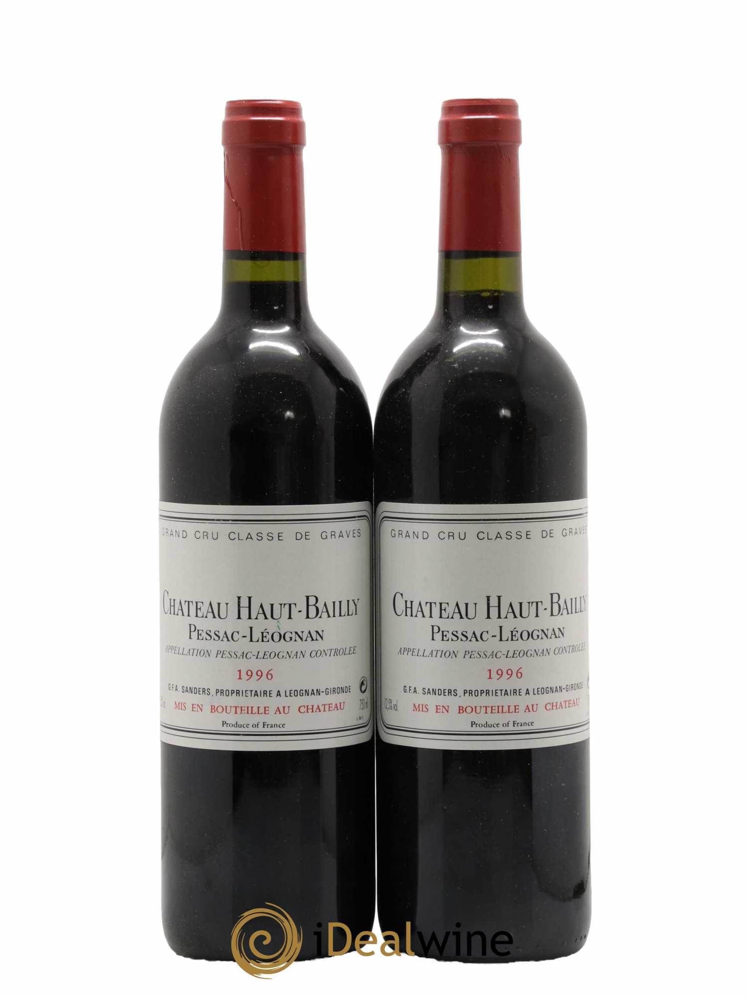 Château Haut-Bailly Cru Classé de Graves 1996 - Lot de 2 bouteilles - 0