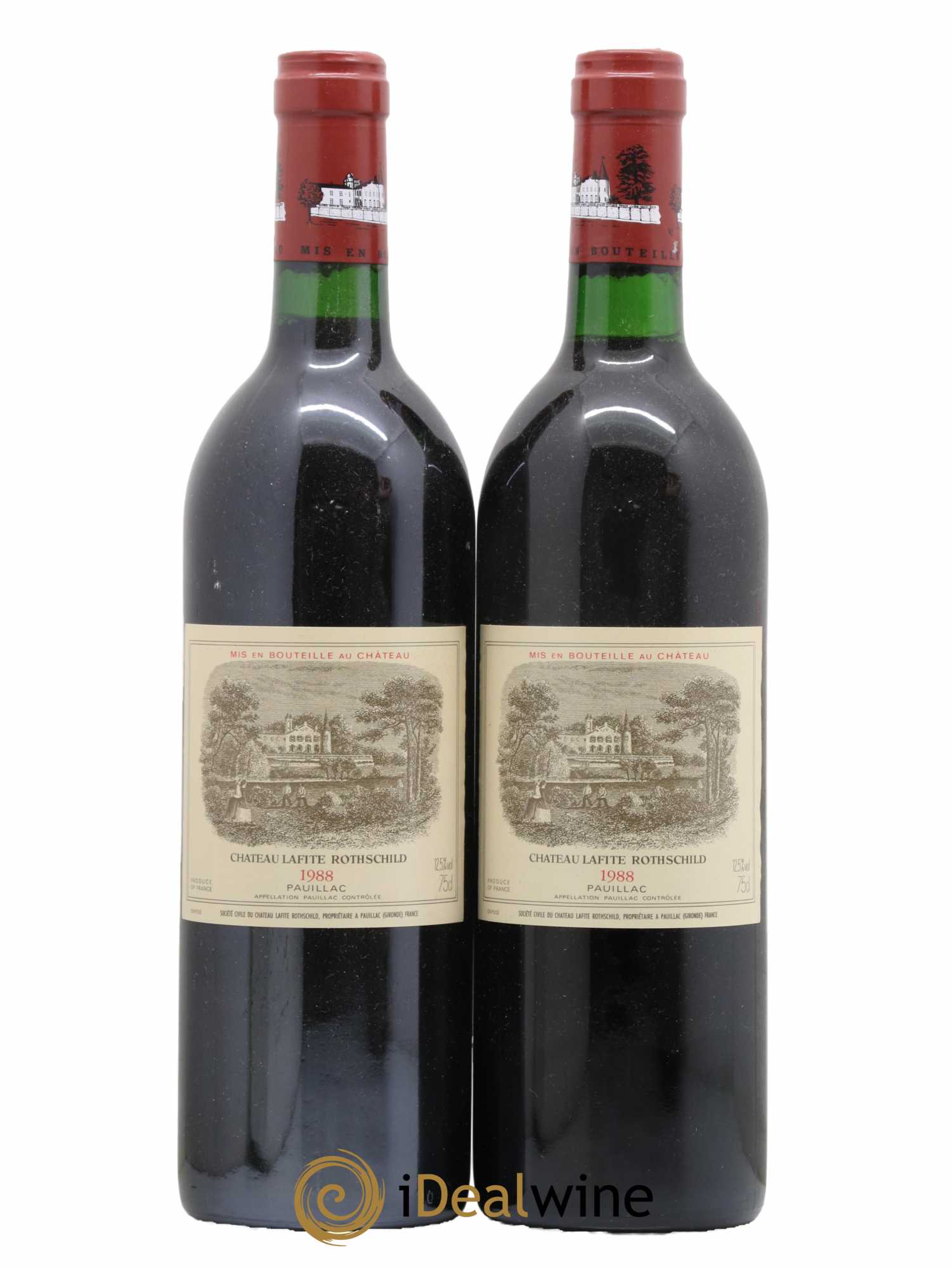 Château Lafite Rothschild 1er Grand Cru Classé 1988 - Lot de 2 bouteilles - 0