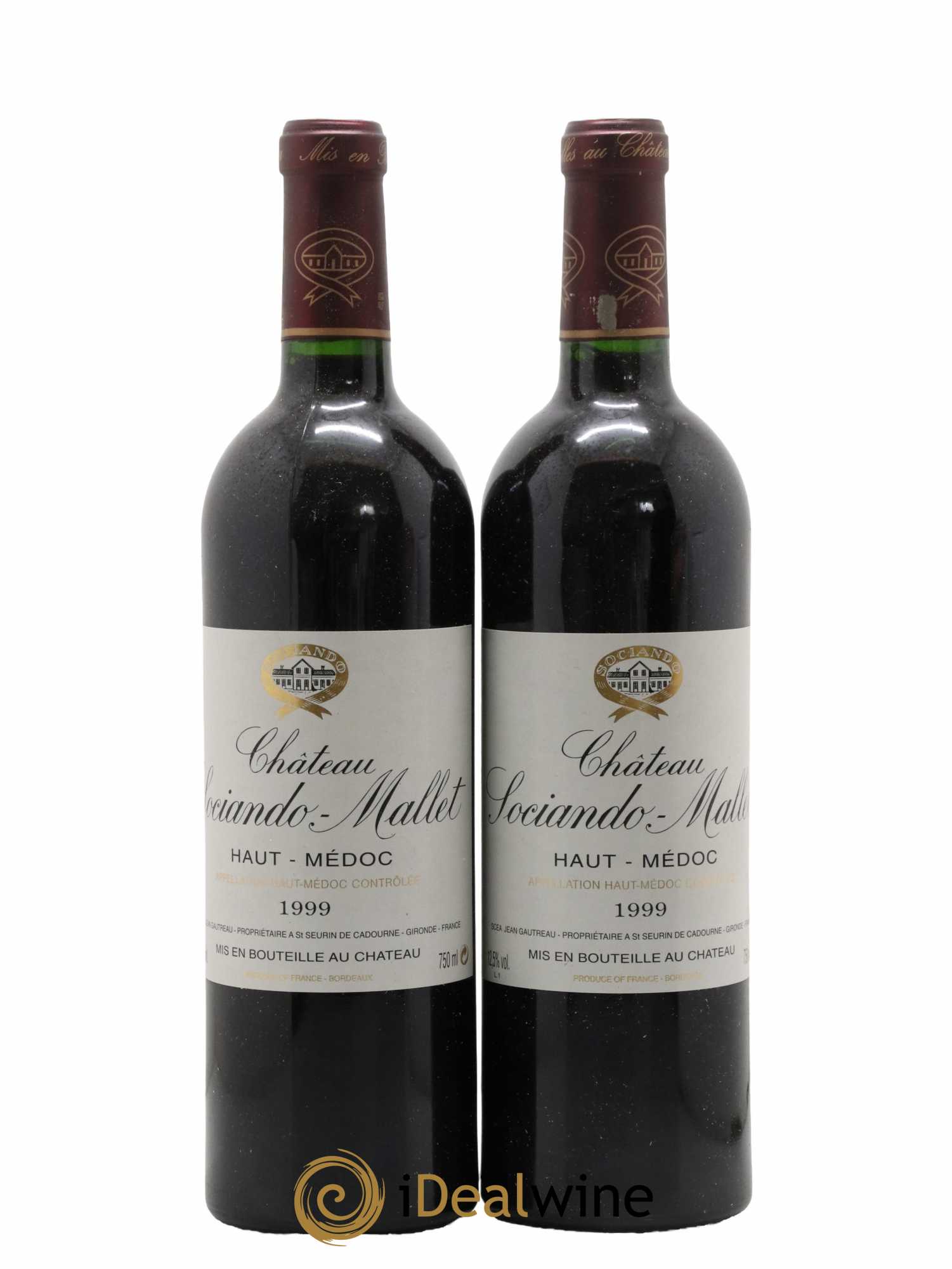 Château Sociando Mallet 1999 - Lot de 2 bouteilles - 0