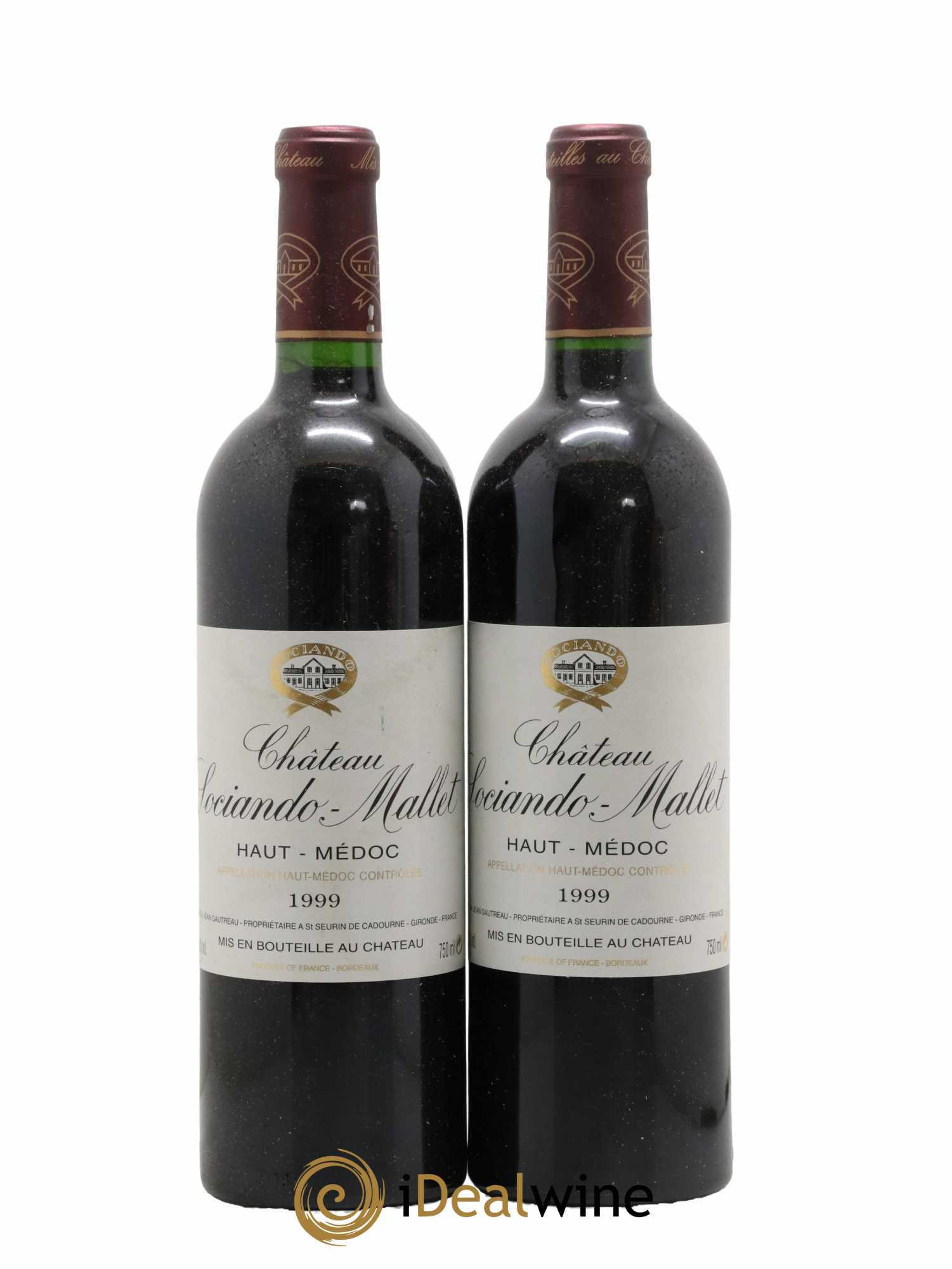 Château Sociando Mallet 1999 - Lot de 2 bouteilles - 0