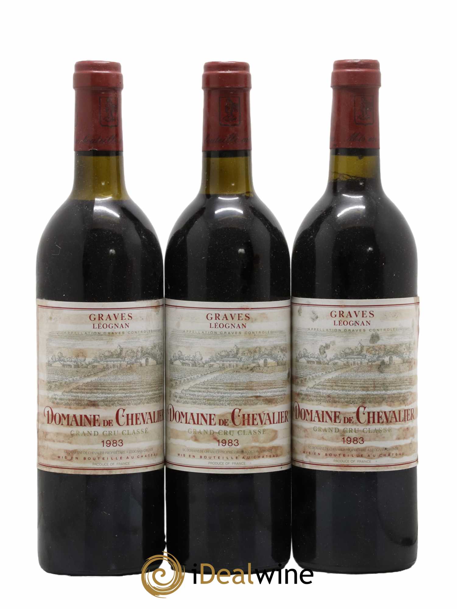 Domaine de Chevalier Cru Classé de Graves 1983 - Lot de 3 bouteilles - 0