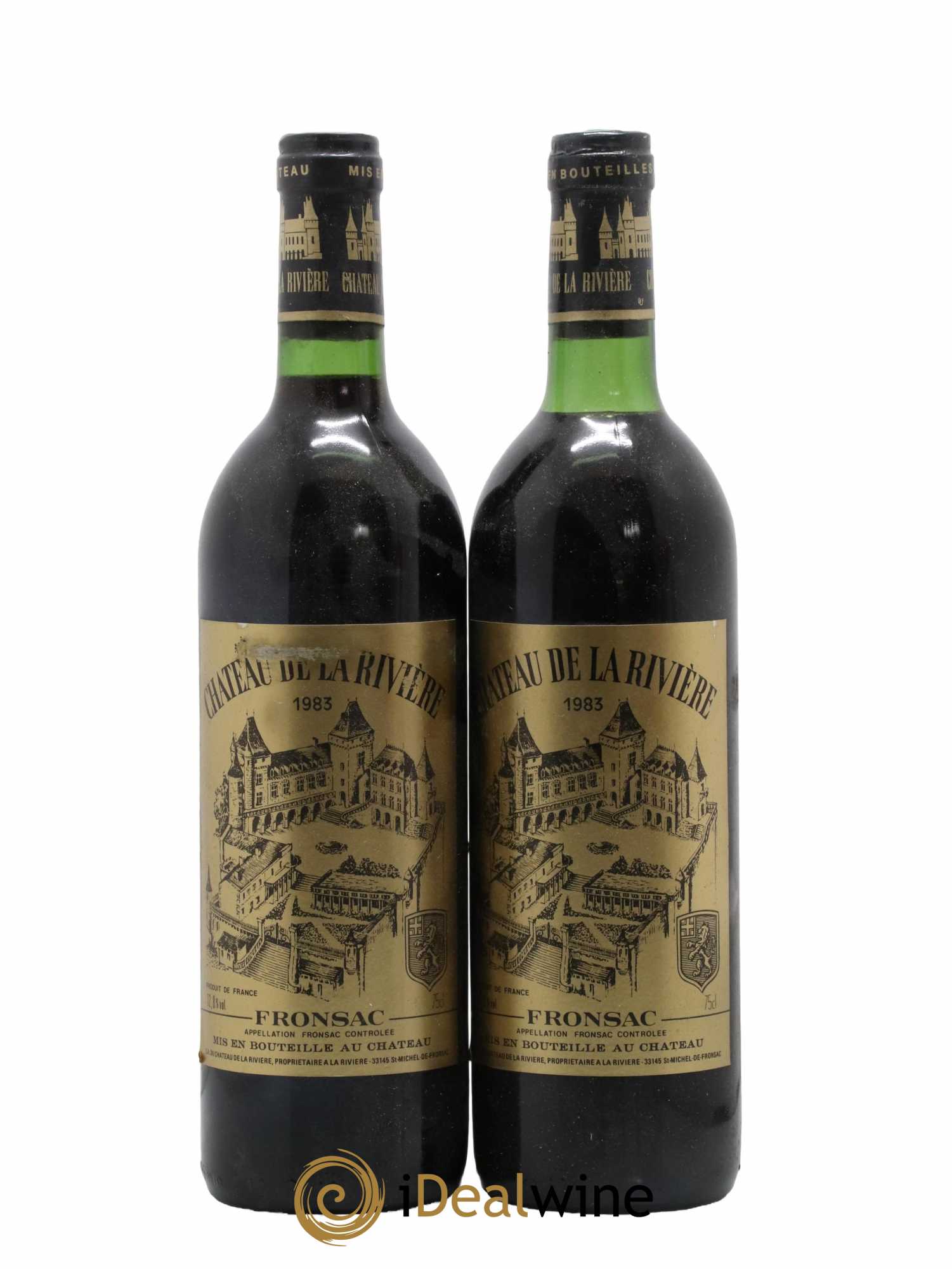 Château de La Rivière 1983 - Lot of 2 bottles - 0