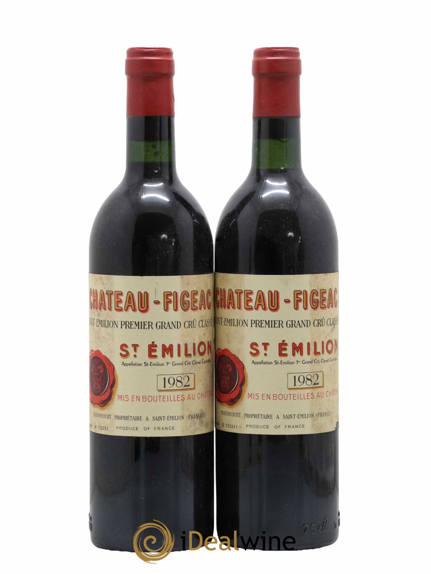 Château Figeac 1er Grand Cru Classé A 1982 - Lot de 2 bouteilles - 0